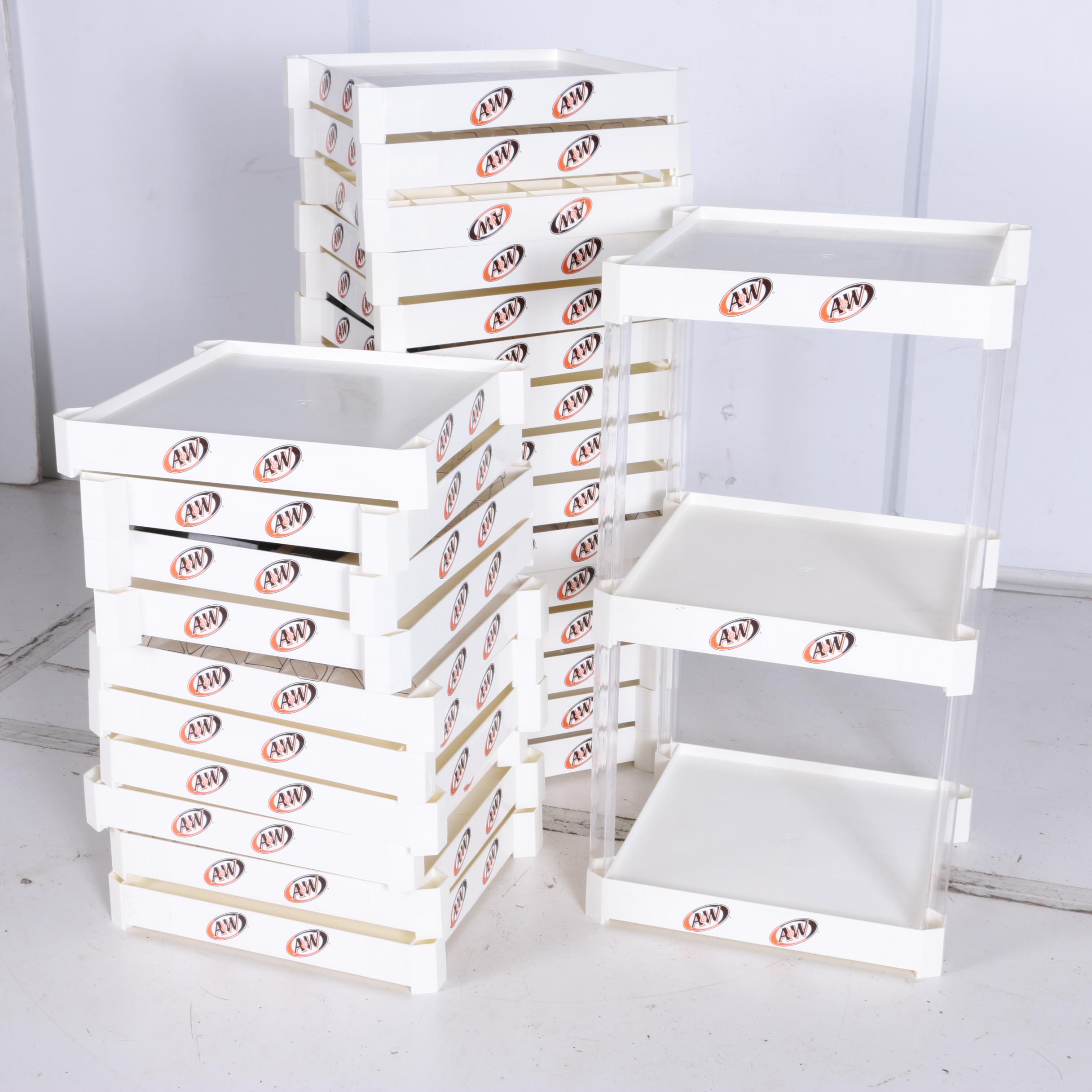 A&W Root Beer Plastic Display Trays