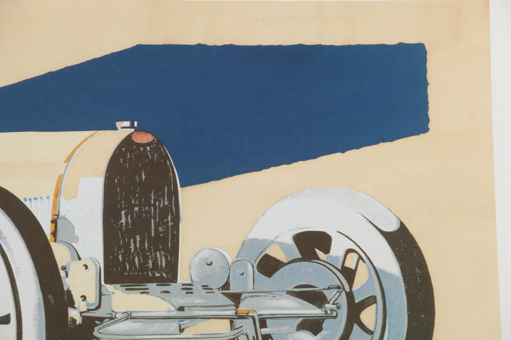 Collection of Reproduction Bugatti Posters After Julius Engelhard