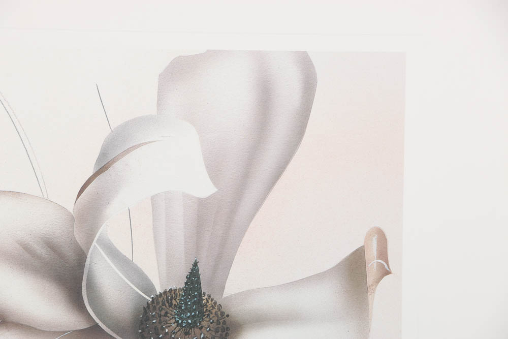 Oscar Tejeda Vintage Artist Proof Offset Lithograph Prints on Paper of Flowers