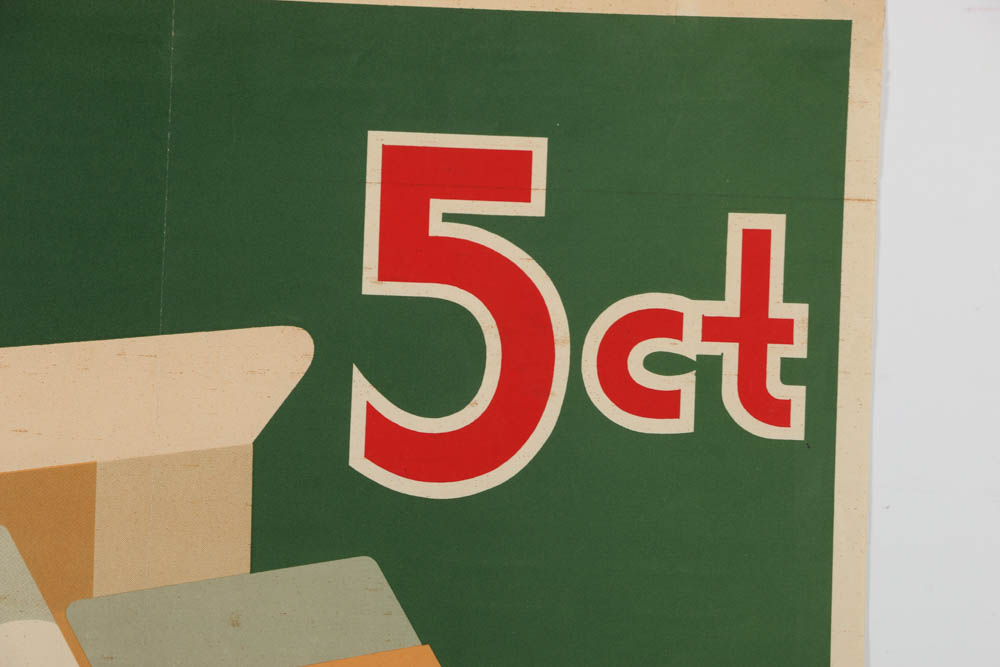 Offset Lithograph on Paper Vintage Cigarette Advertisement