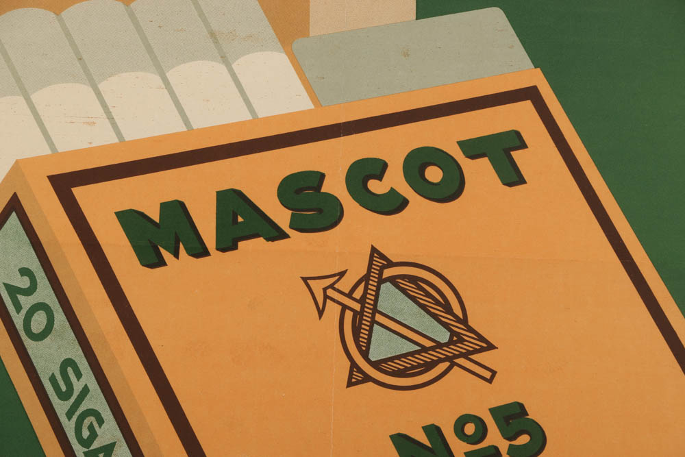 Offset Lithograph on Paper Vintage Cigarette Advertisement