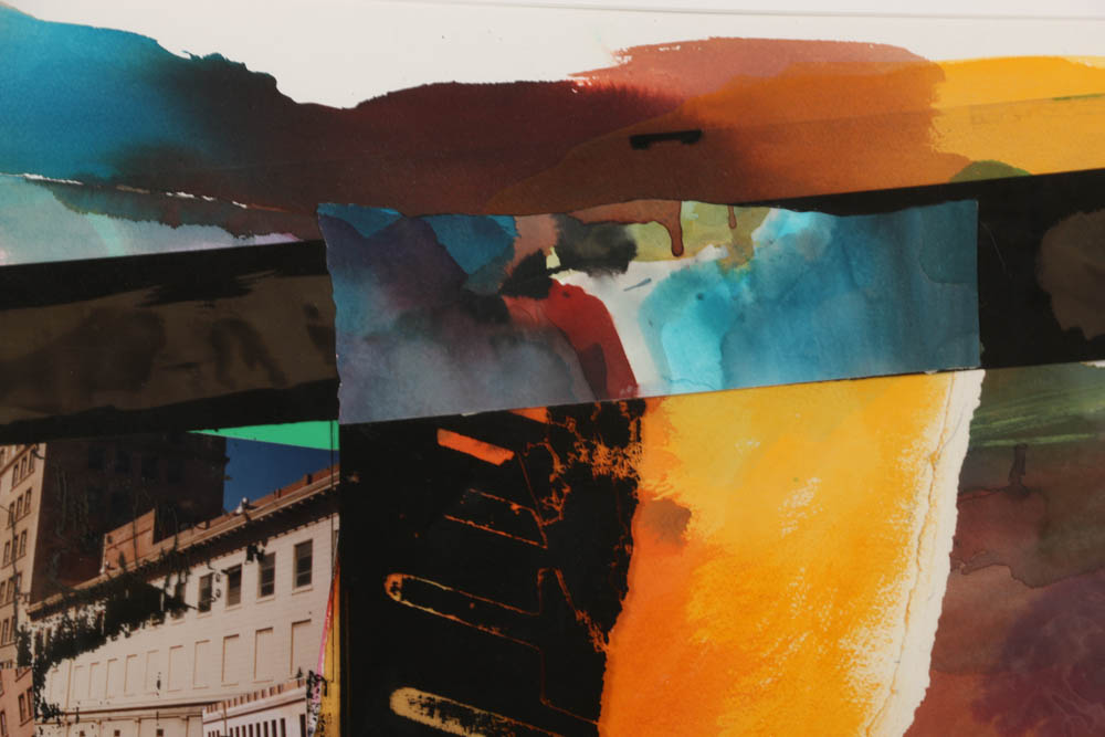 Don Werner Abstract Mixed Media Collage on Paper