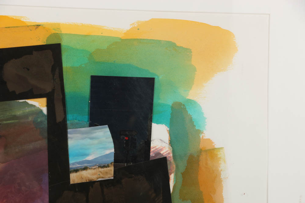 Don Werner Abstract Mixed Media Collage on Paper