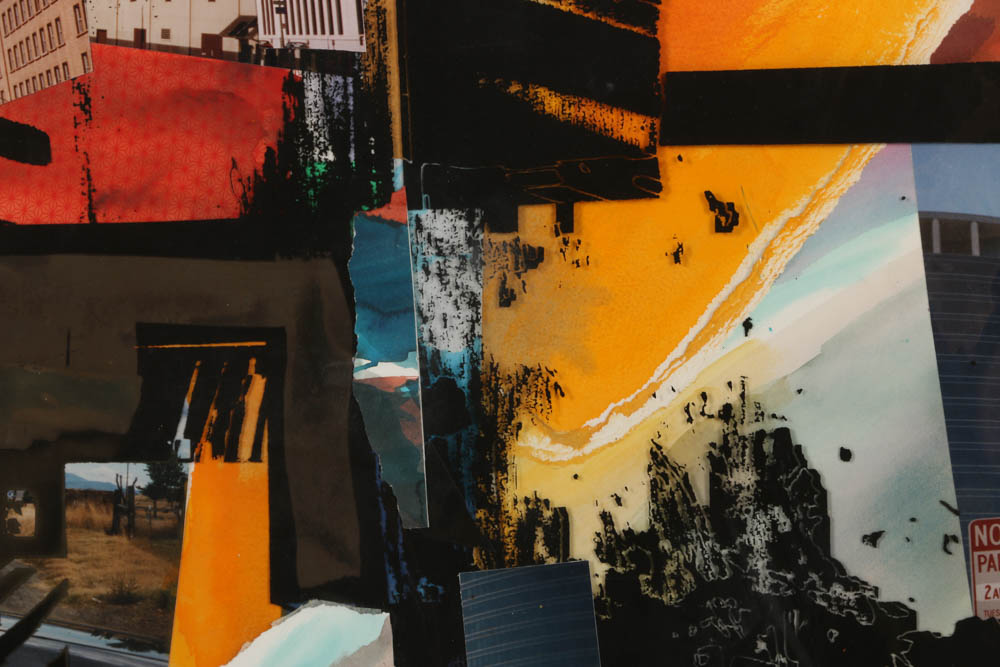 Don Werner Abstract Mixed Media Collage on Paper