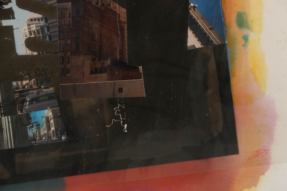 Don Werner Abstract Mixed Media Collage on Paper