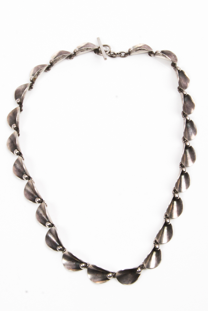 Niels Erik From Mid-Century Sterling Silver Necklace and Bracelet