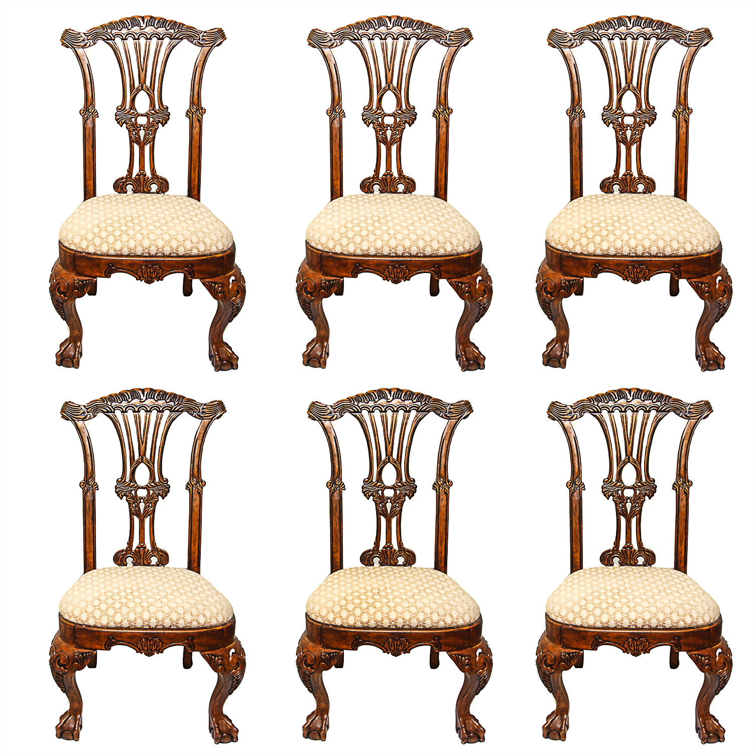 Set of Chippendale Style Dining Chairs by Ashley Furniture