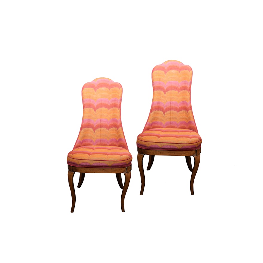 Pair of Mid Century Modern High Back Side Chairs