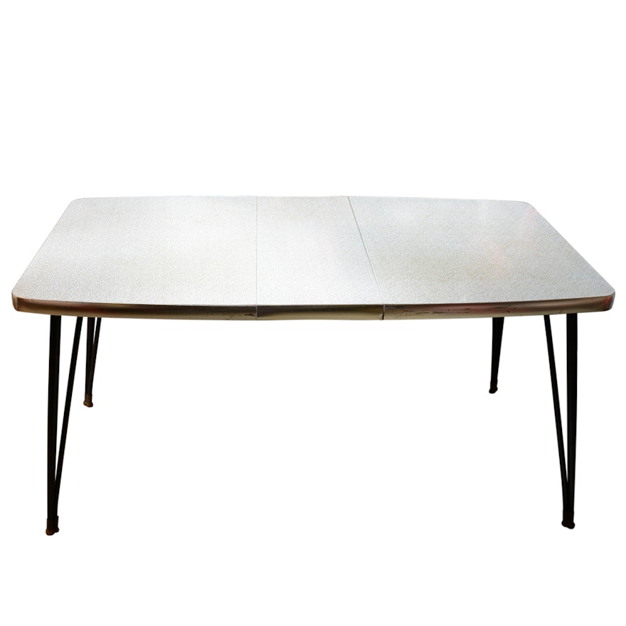 Mid Century Modern Dining Table with Leaf