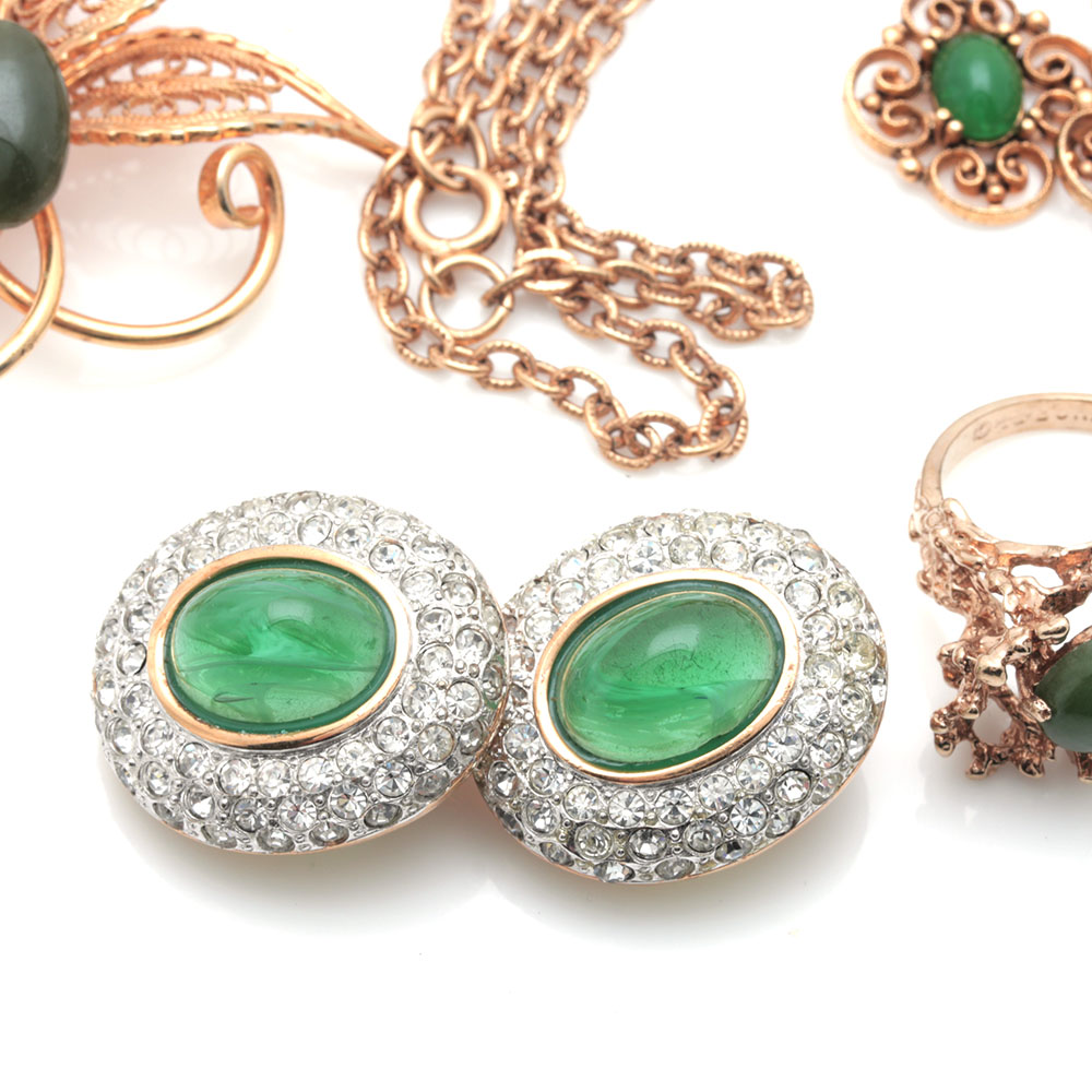 Assorted Gold Tone Costume Jewelry