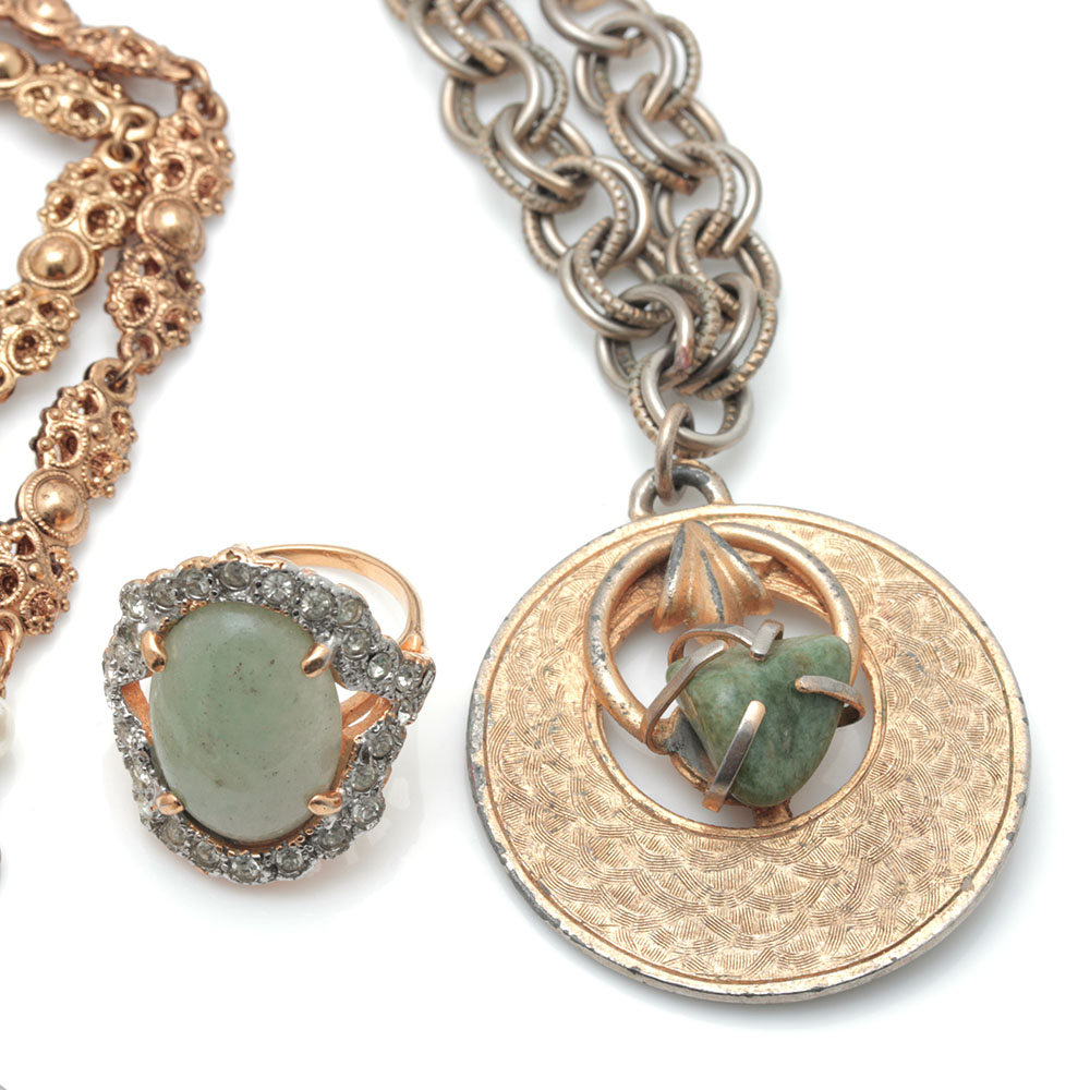 Assorted Gold Tone Costume Jewelry