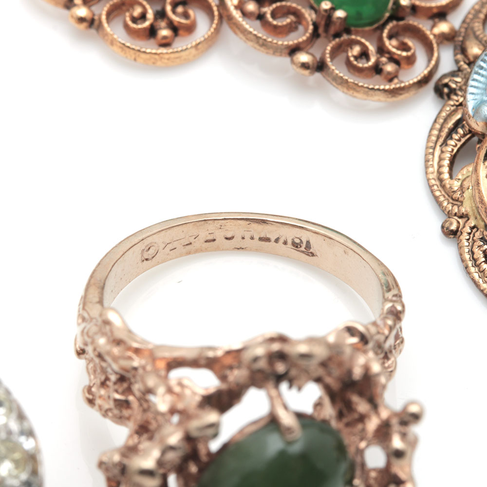 Assorted Gold Tone Costume Jewelry