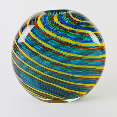 Art Glass Swirl Vase