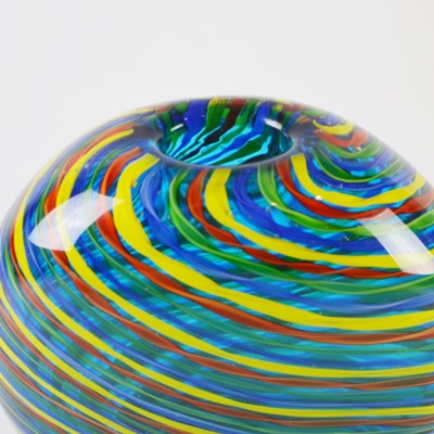 Art Glass Swirl Vase