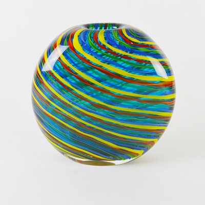 Art Glass Swirl Vase