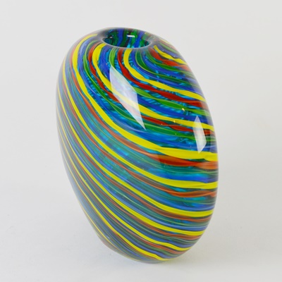 Art Glass Swirl Vase