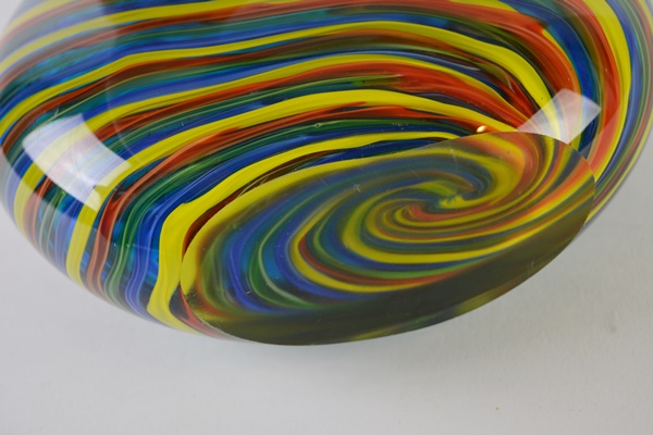 Art Glass Swirl Vase
