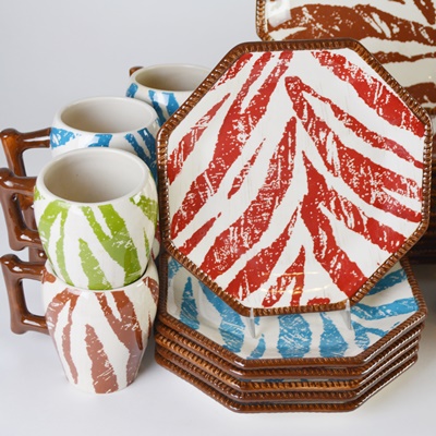 Raymond Waites "Safari" Ceramic Dinnerware Set