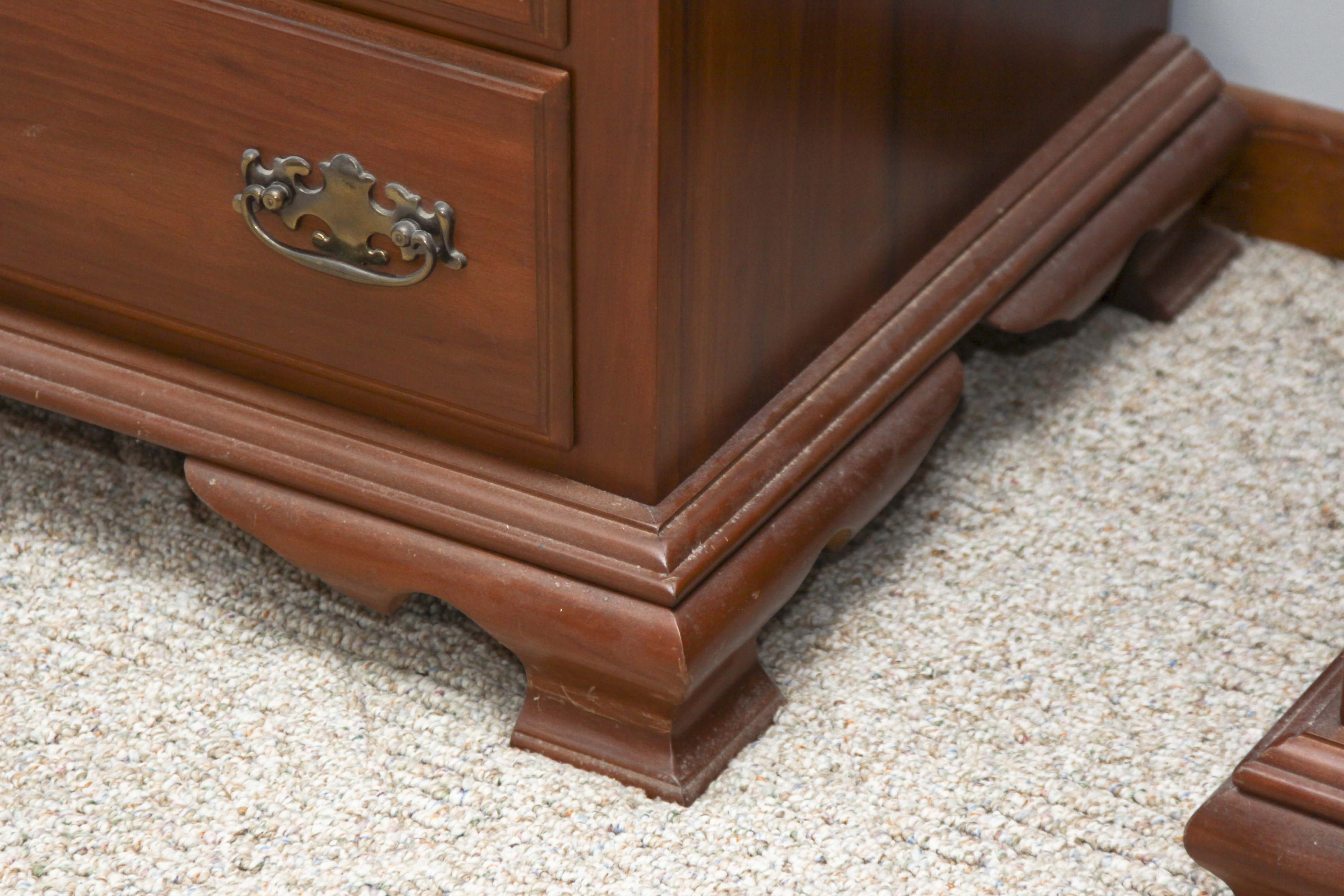 Vintage Federal Style Cherry Dresser and Mirror by Harden Furniture