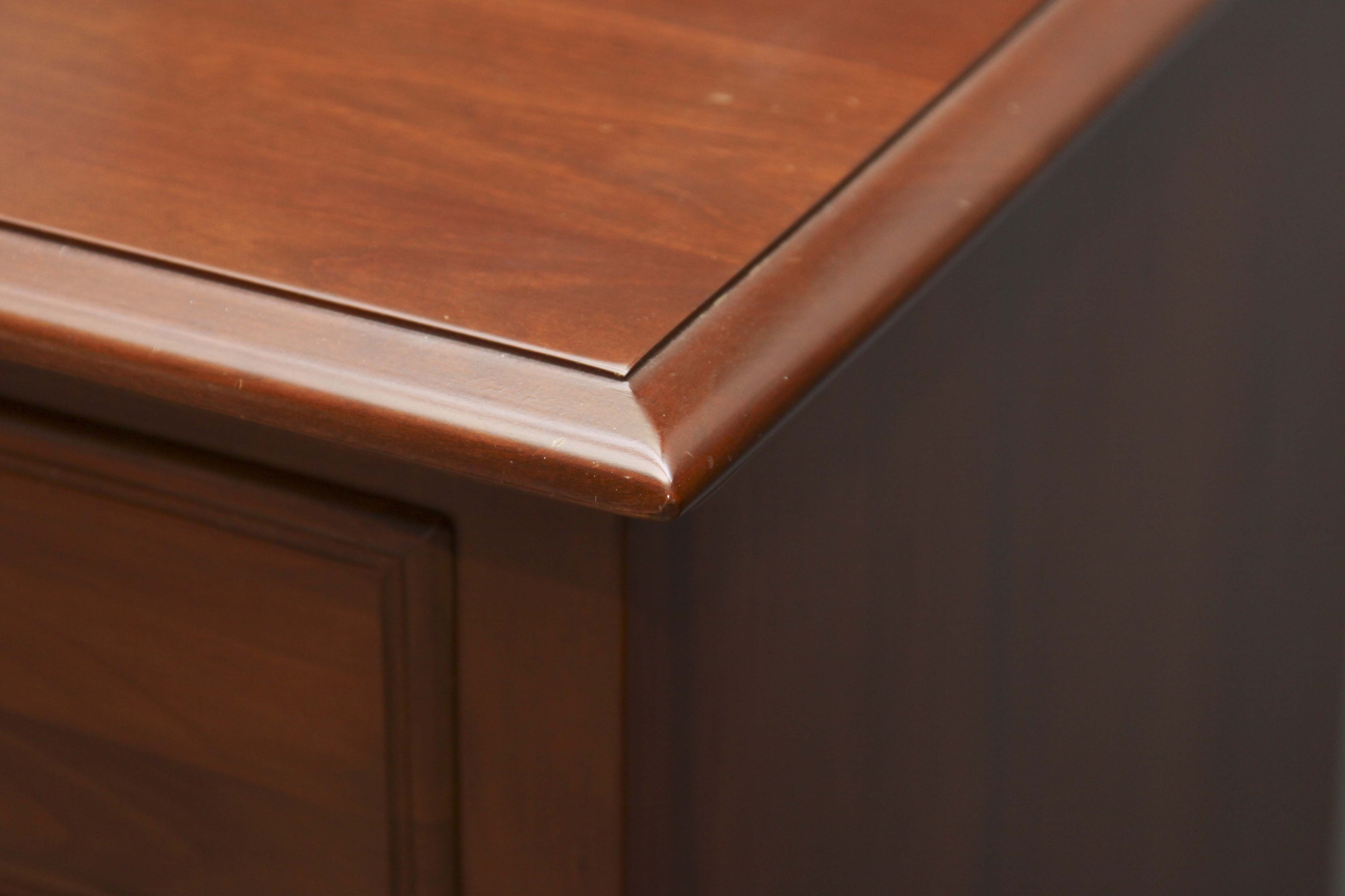 Vintage Federal Style Cherry Dresser and Mirror by Harden Furniture