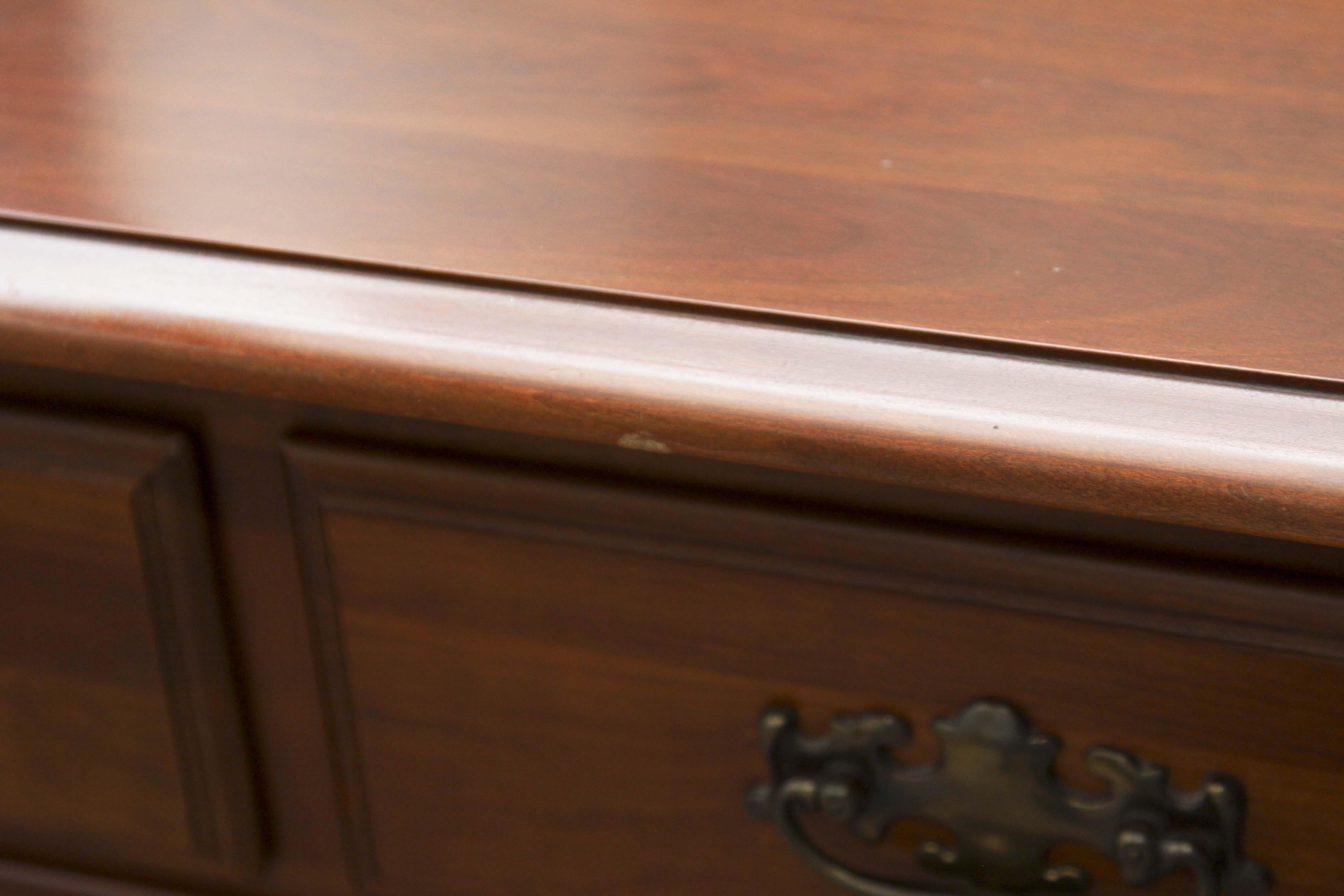 Vintage Federal Style Cherry Dresser and Mirror by Harden Furniture