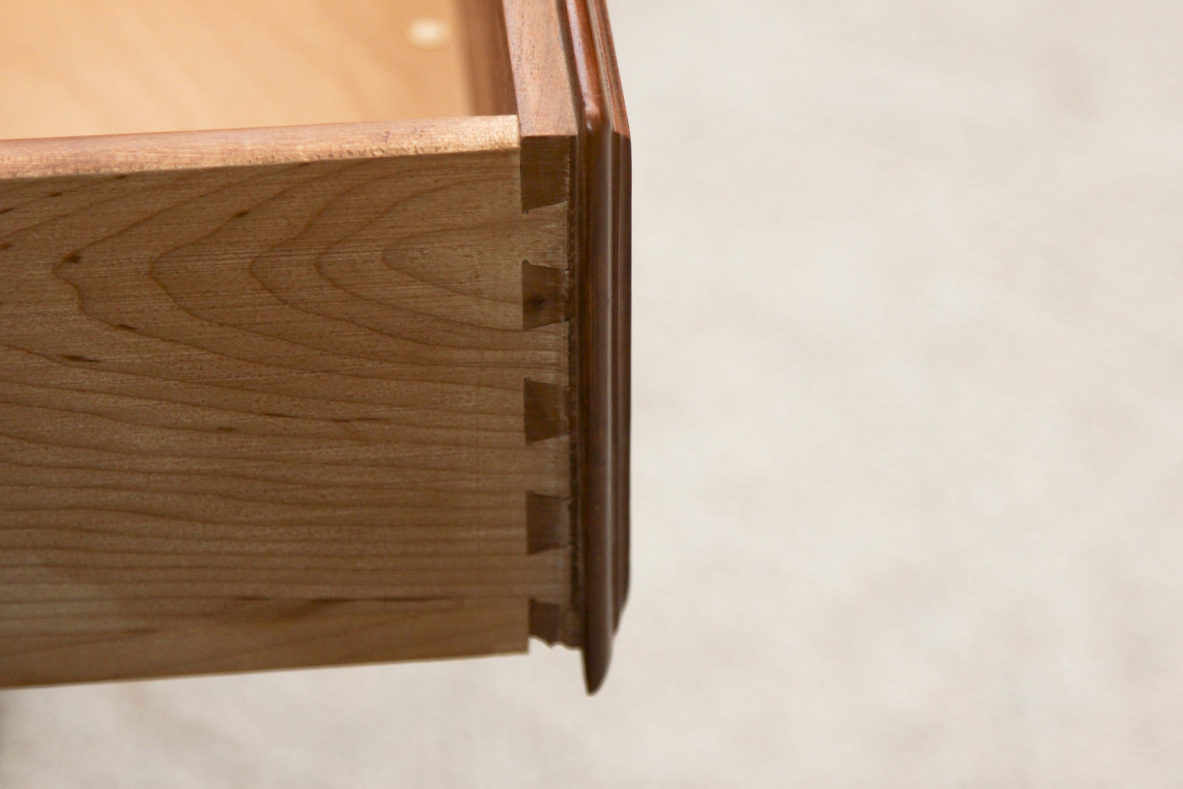 Vintage Federal Style Cherry Dresser and Mirror by Harden Furniture