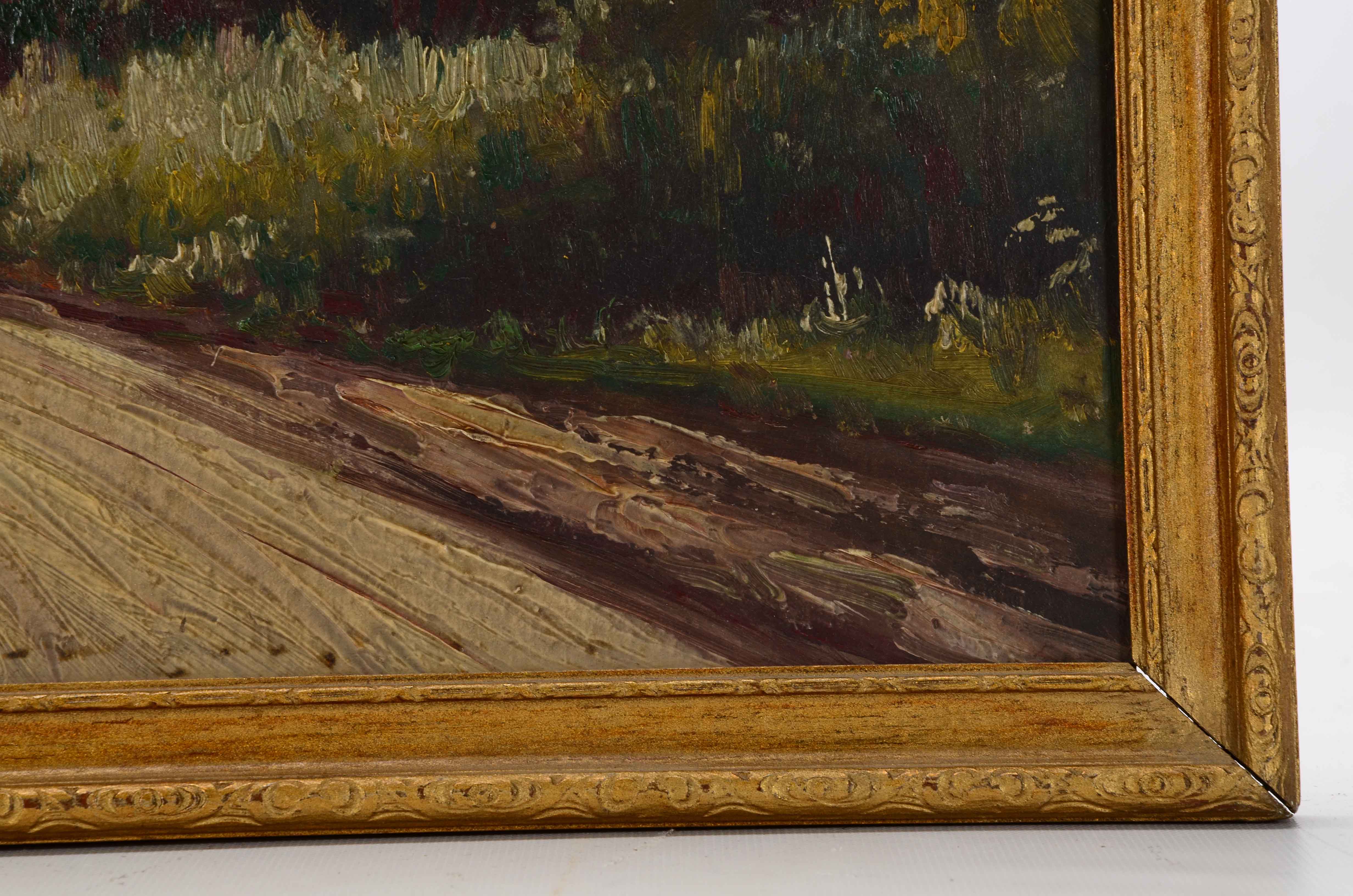 Vintage Oil on Academy Board Landscape