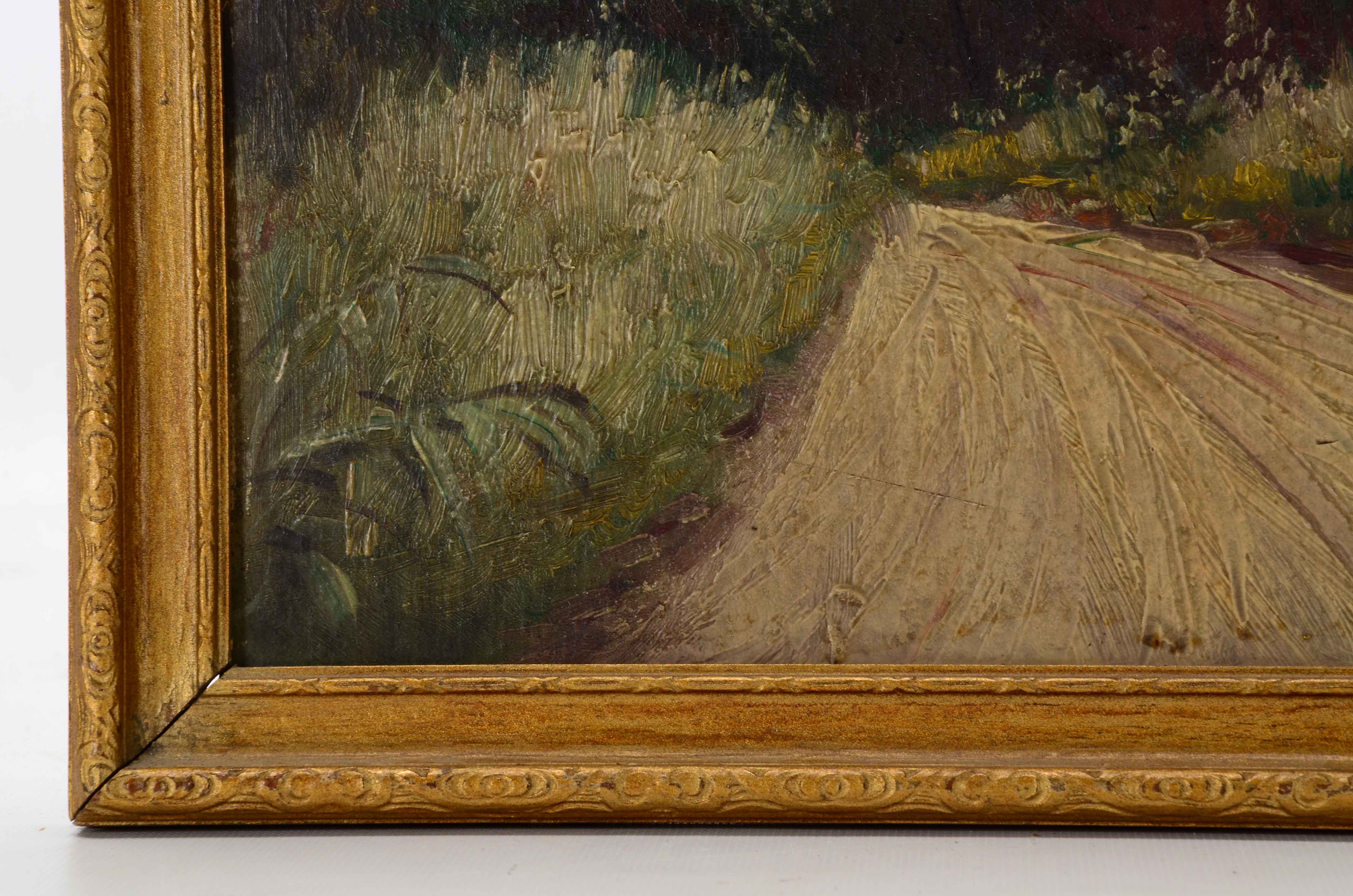 Vintage Oil on Academy Board Landscape