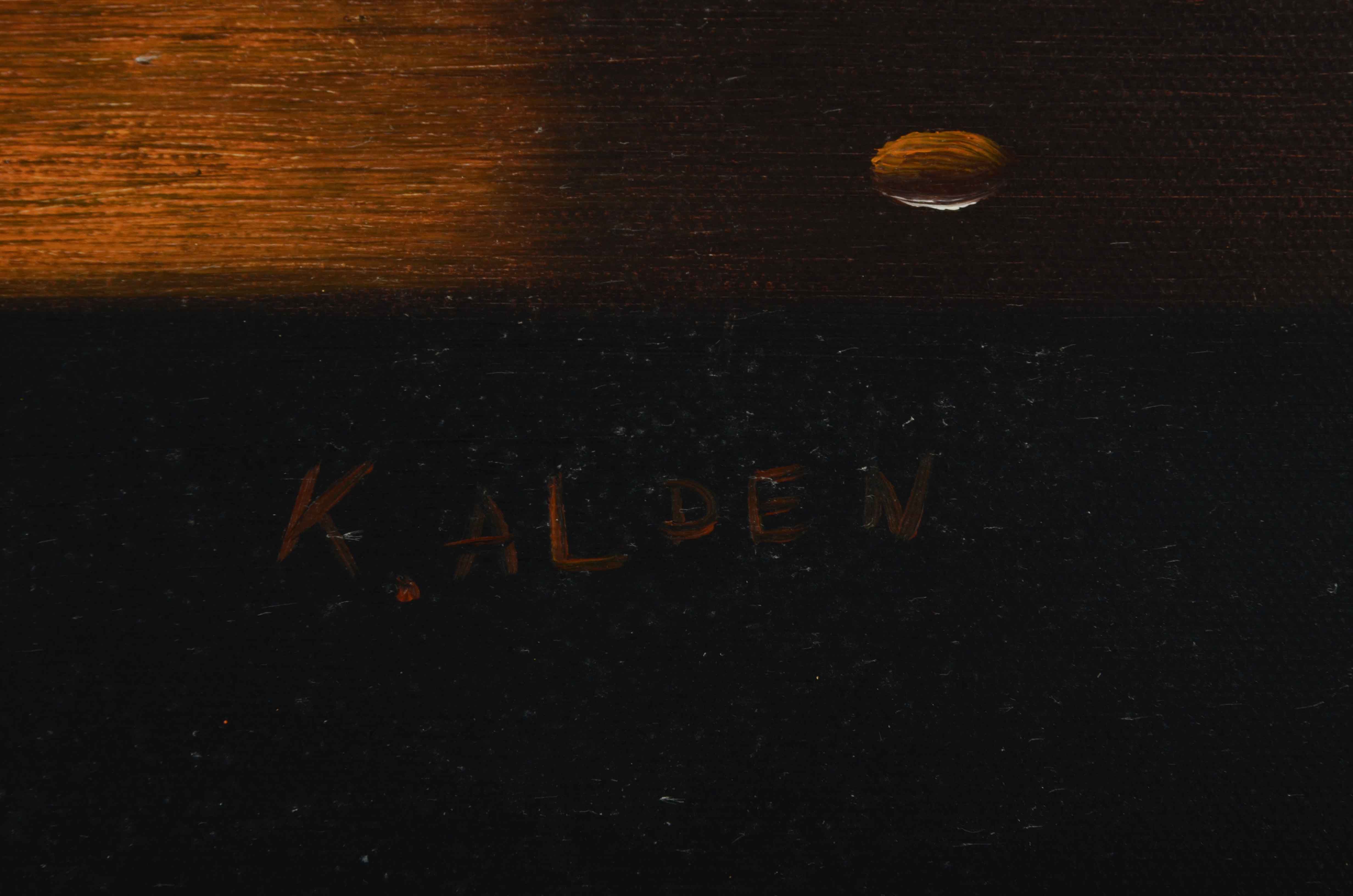 K. Alden Oil Painting of Fruit