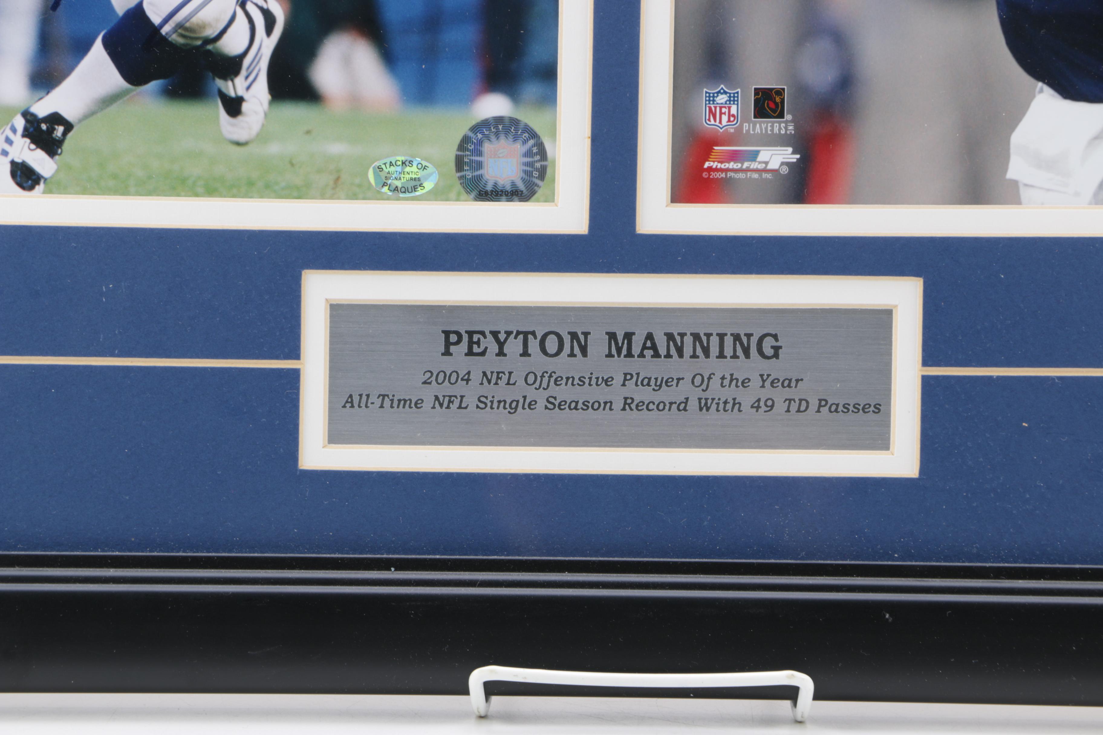 Framed and Signed Peyton Manning Photographs