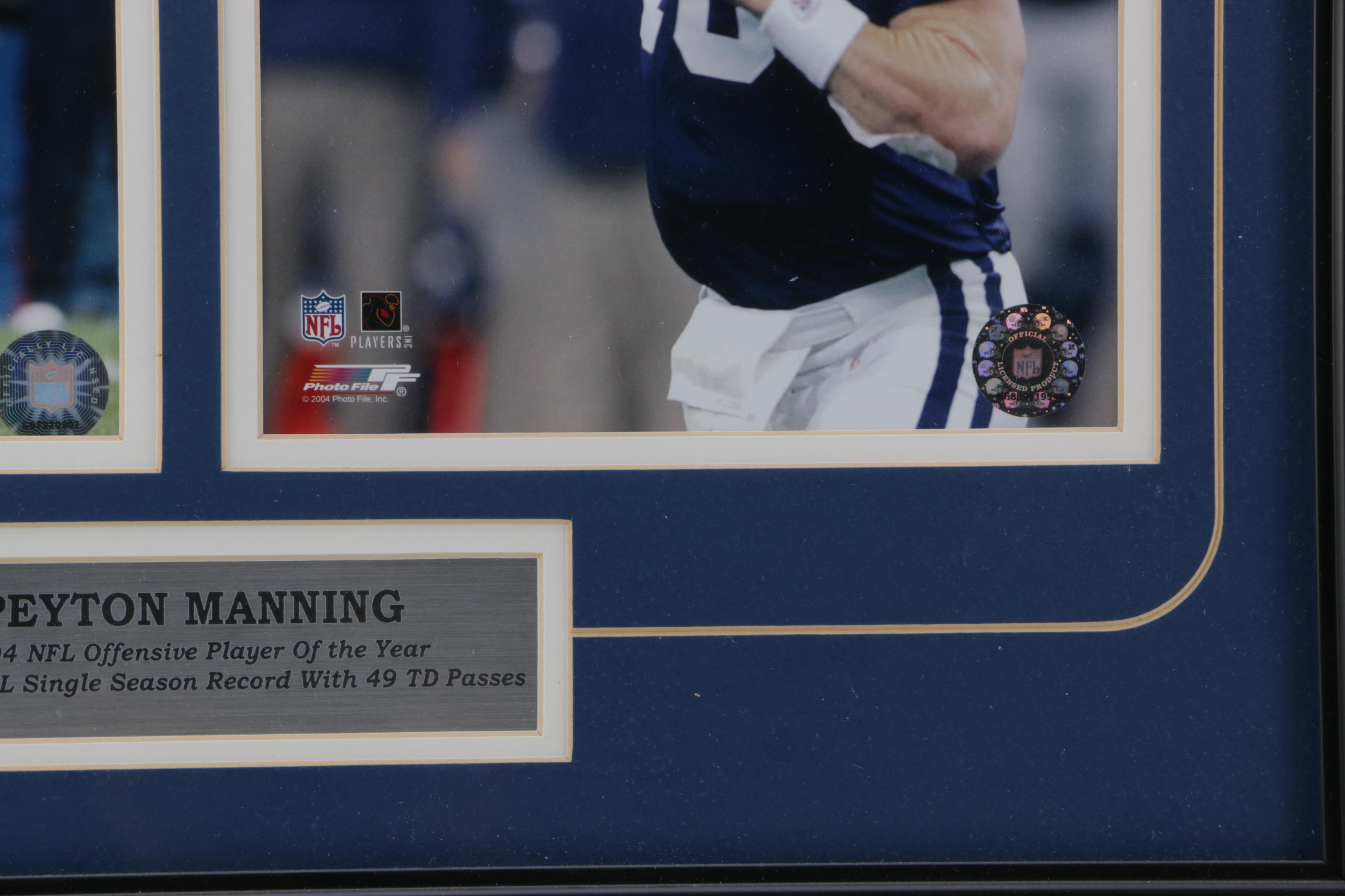 Framed and Signed Peyton Manning Photographs