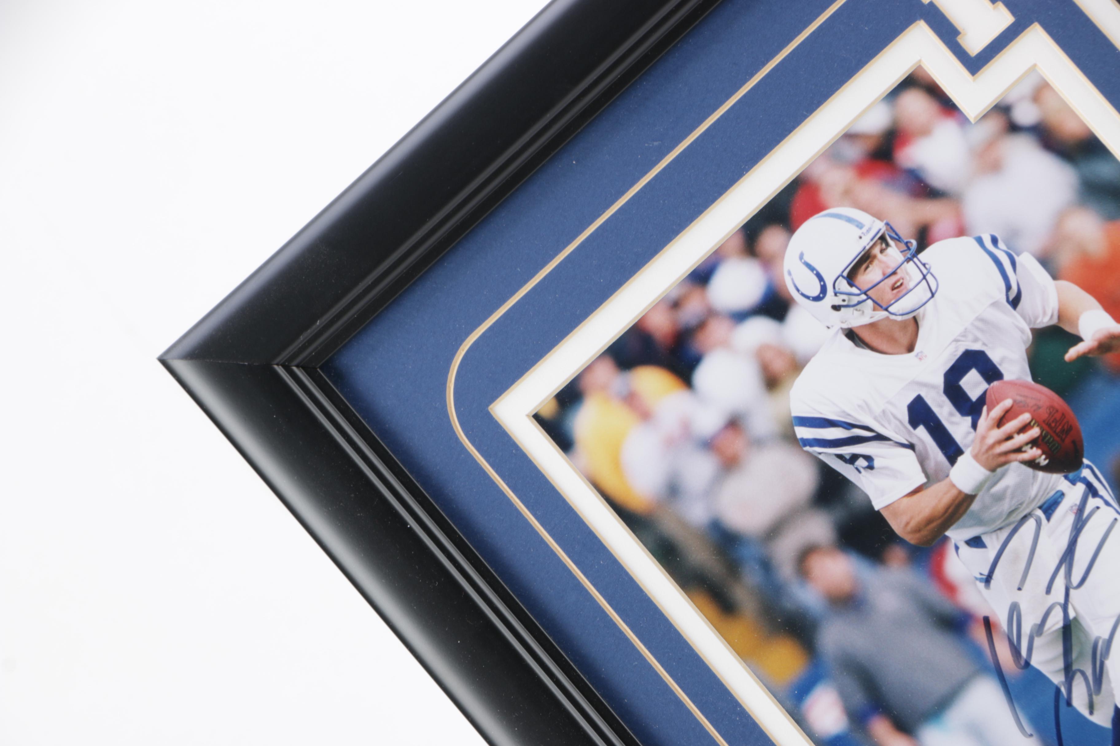 Framed and Signed Peyton Manning Photographs