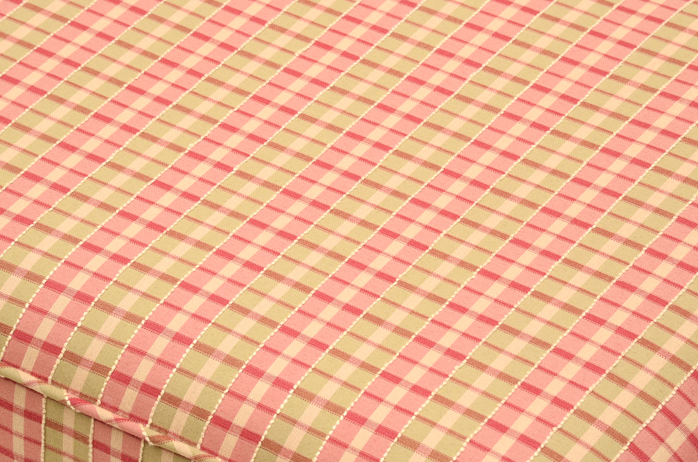 Pair of Plaid Ottomans by Sherrill