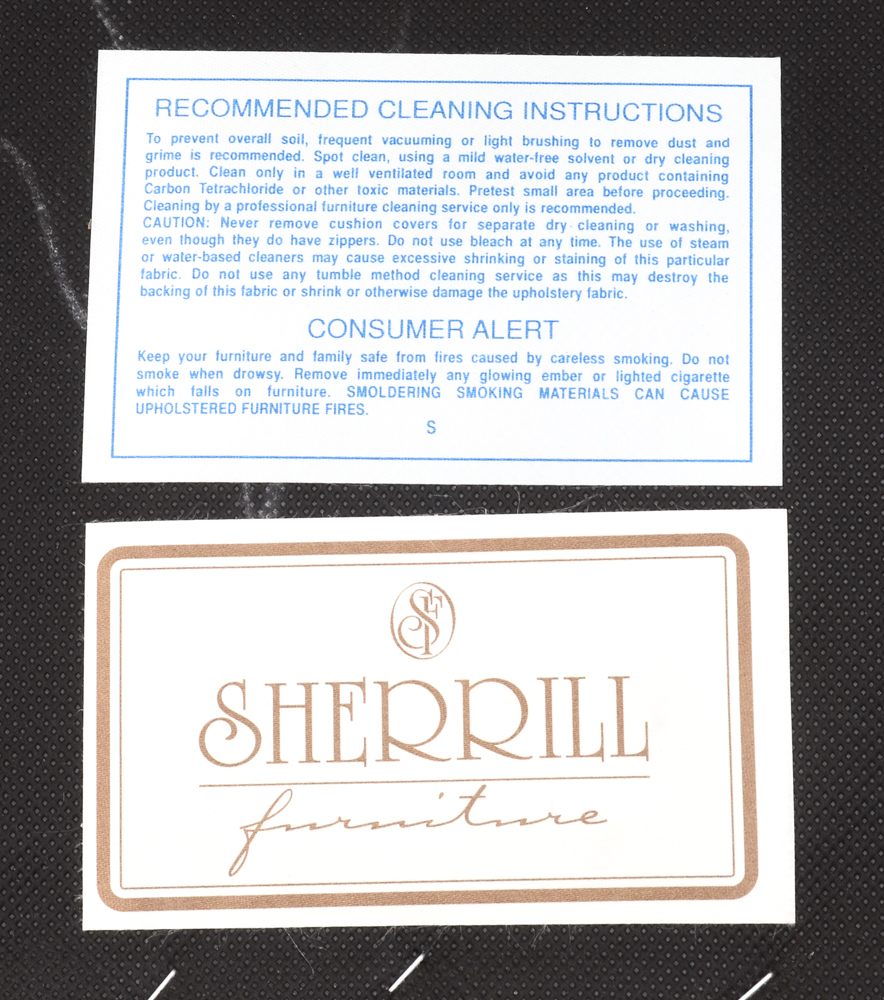 Pair of Plaid Ottomans by Sherrill