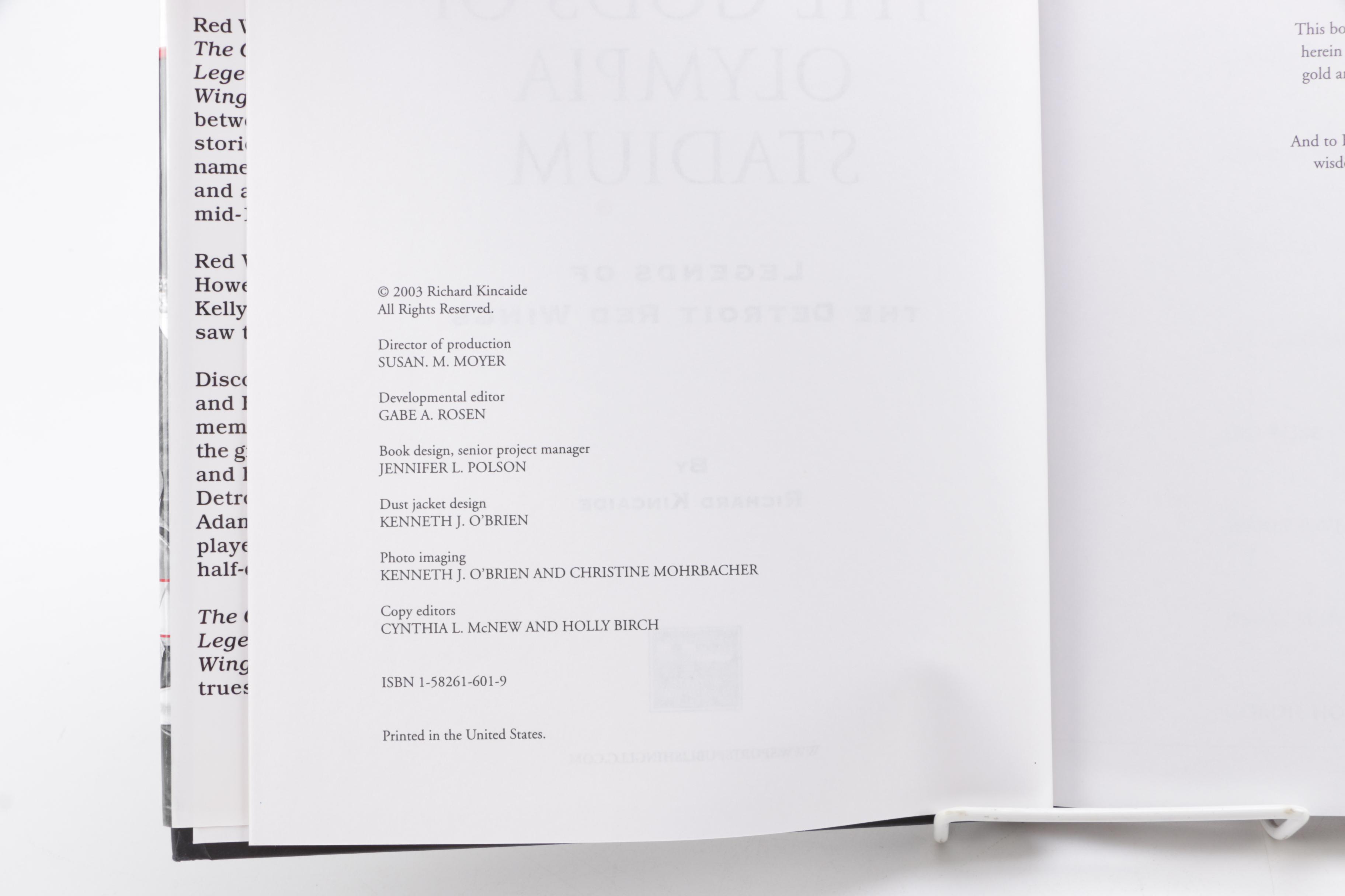 2003 "The Gods of Olympia Stadium: Legends of the Detroit Red Wings"