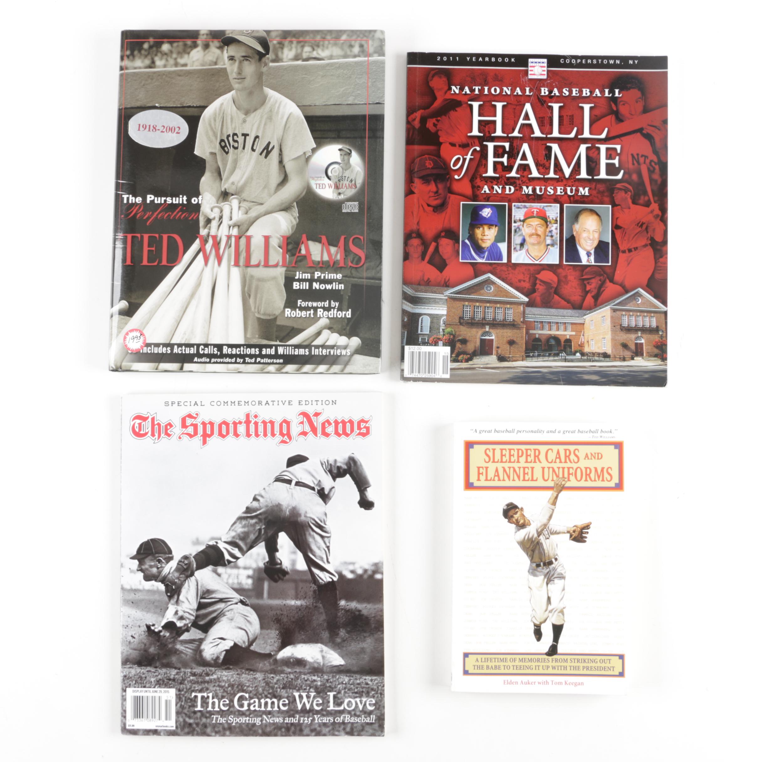Baseball Books Including "The Pursuit of Perfection: Ted Williams"