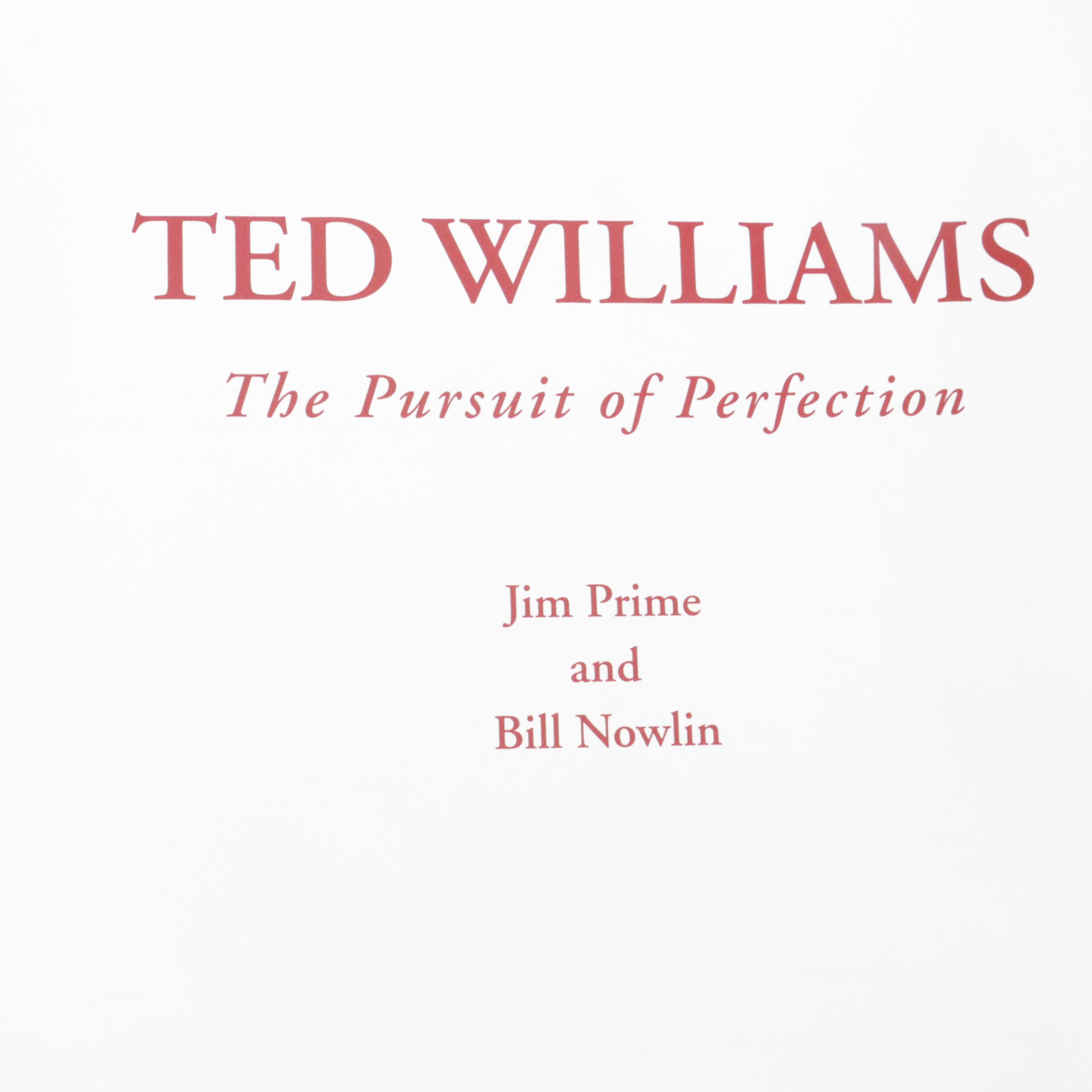 Baseball Books Including "The Pursuit of Perfection: Ted Williams"