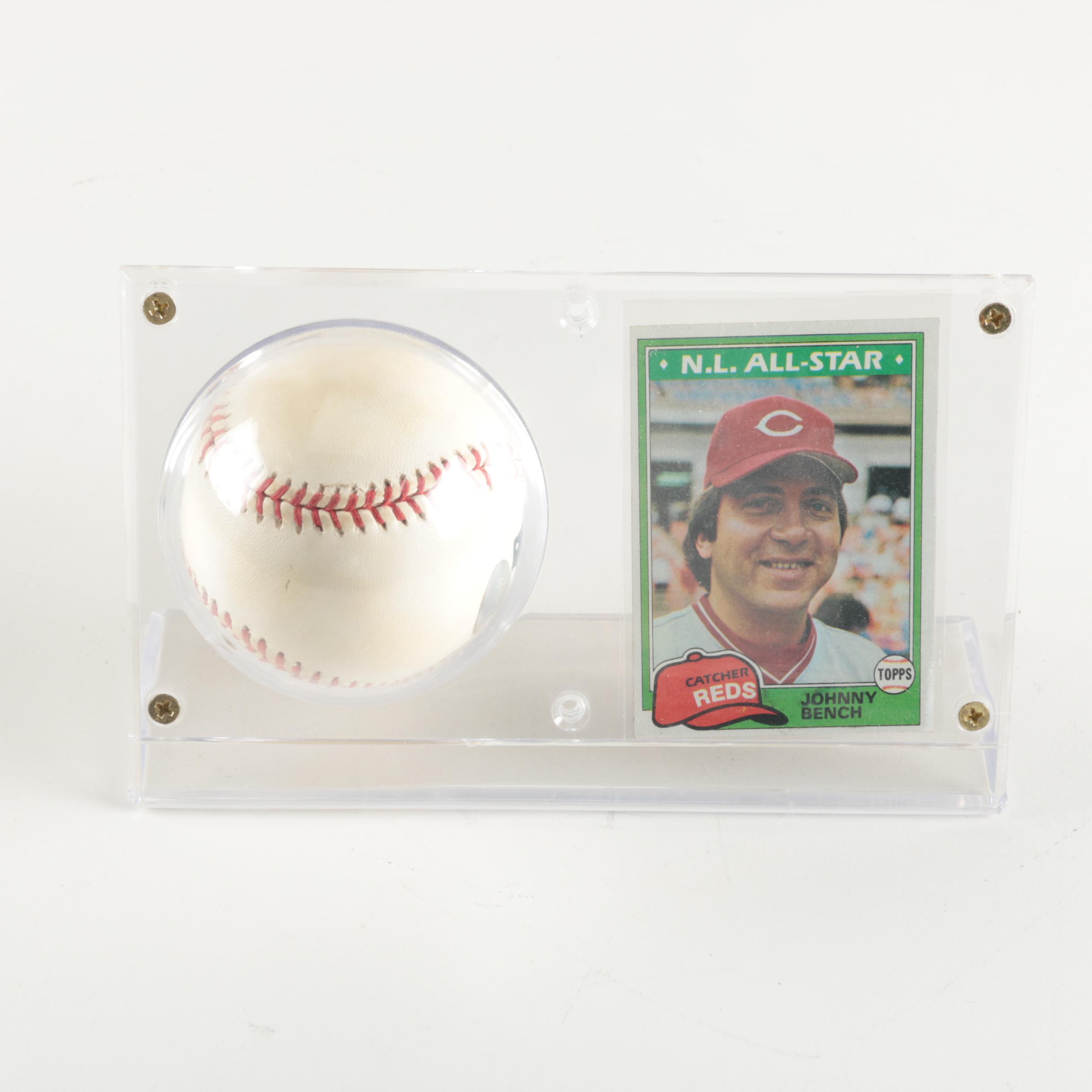 Baseball and Johnny Bench Baseball Card