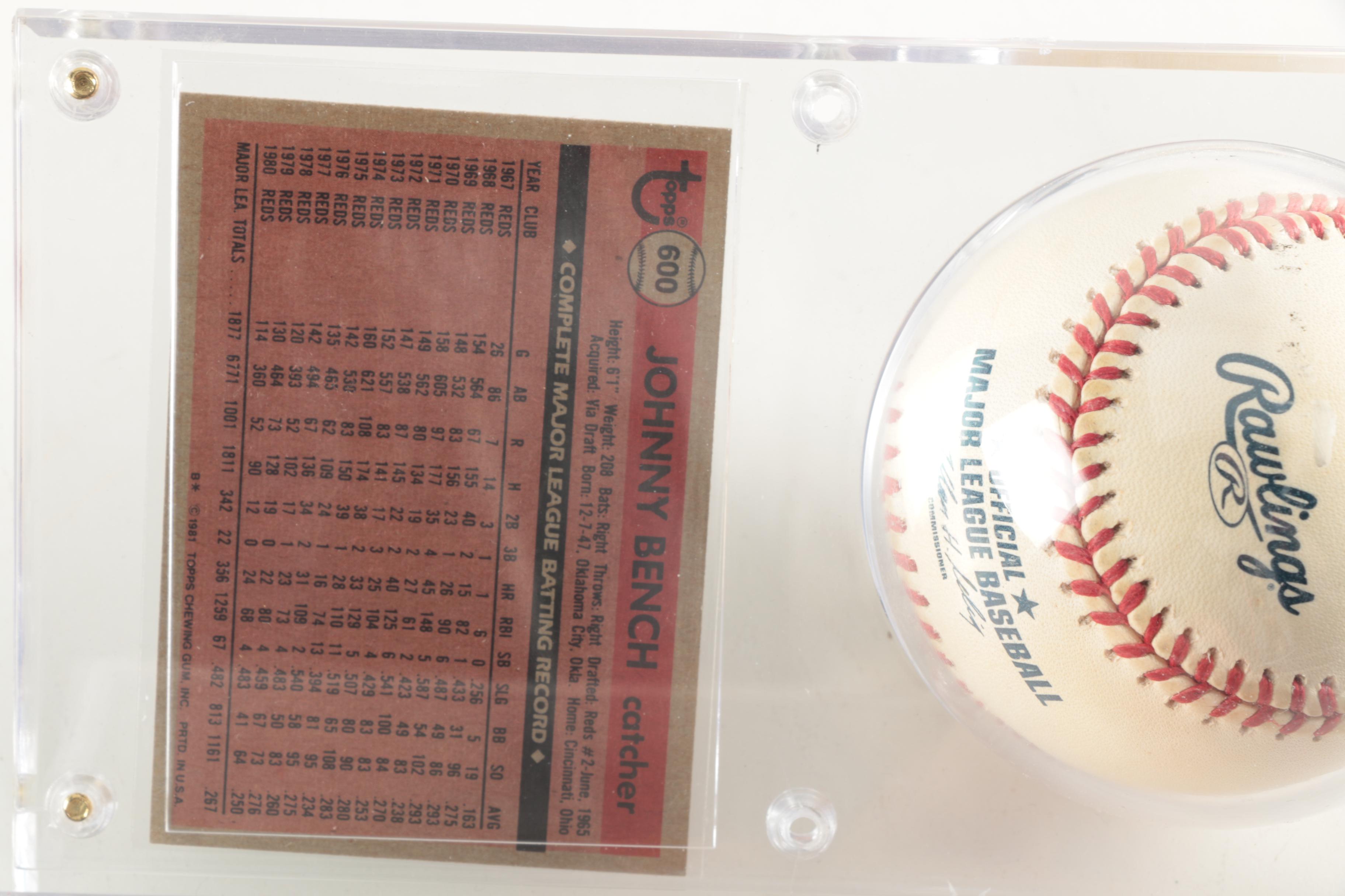 Baseball and Johnny Bench Baseball Card