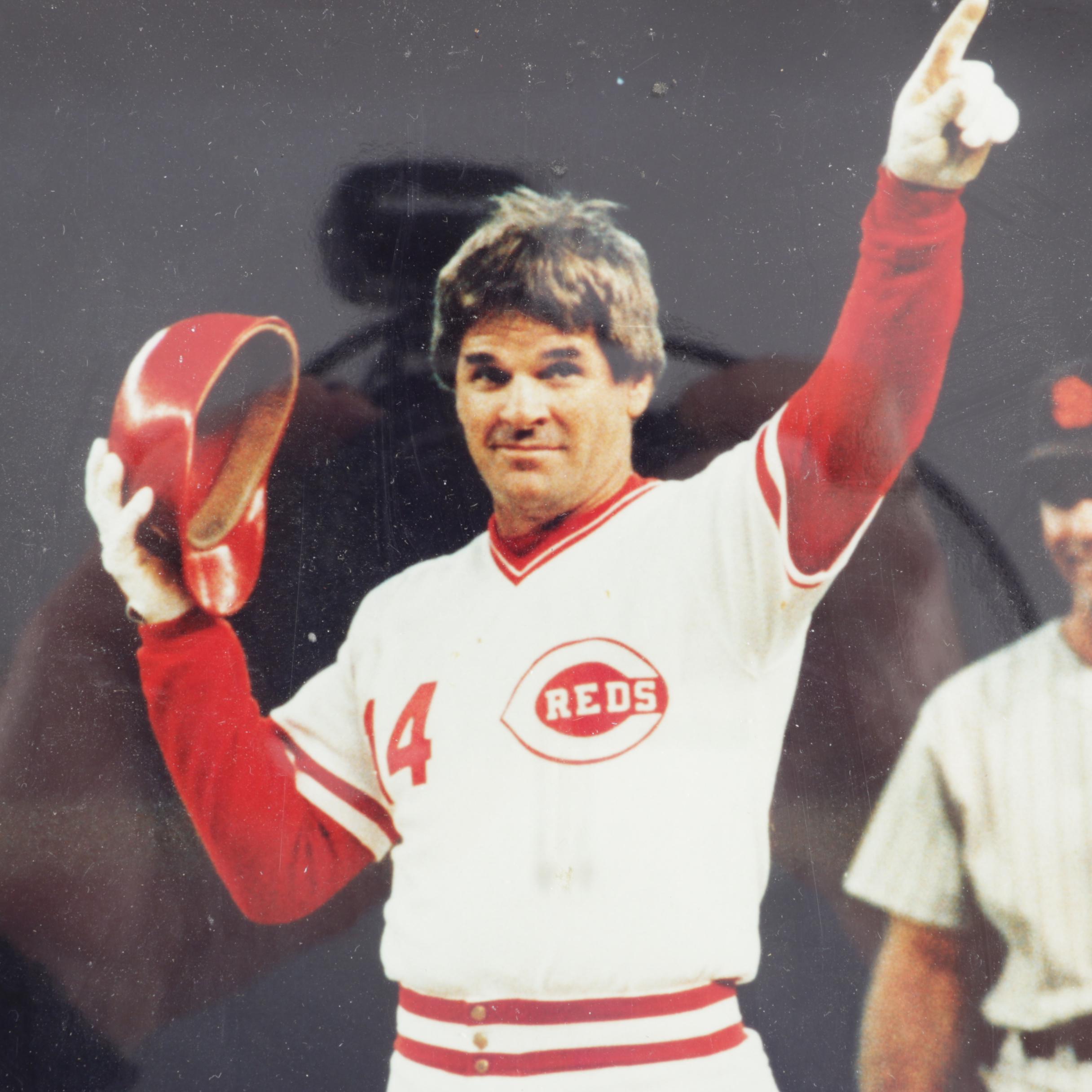 Signed Pete Rose Plaque Commemorating His 4,192 Hit