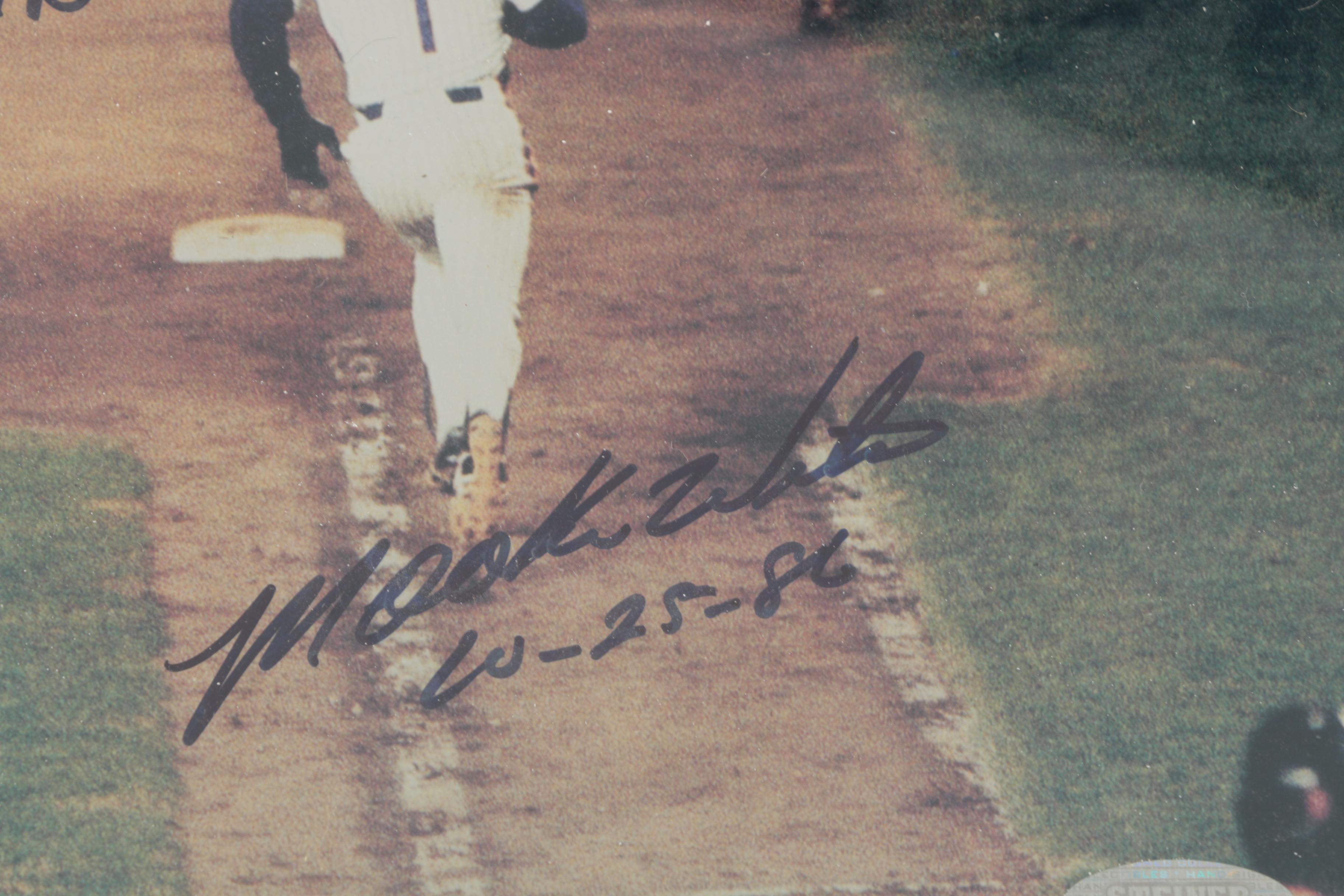 Bill Buckner and Mookie Wilson Signed 1986 World Series Photograph