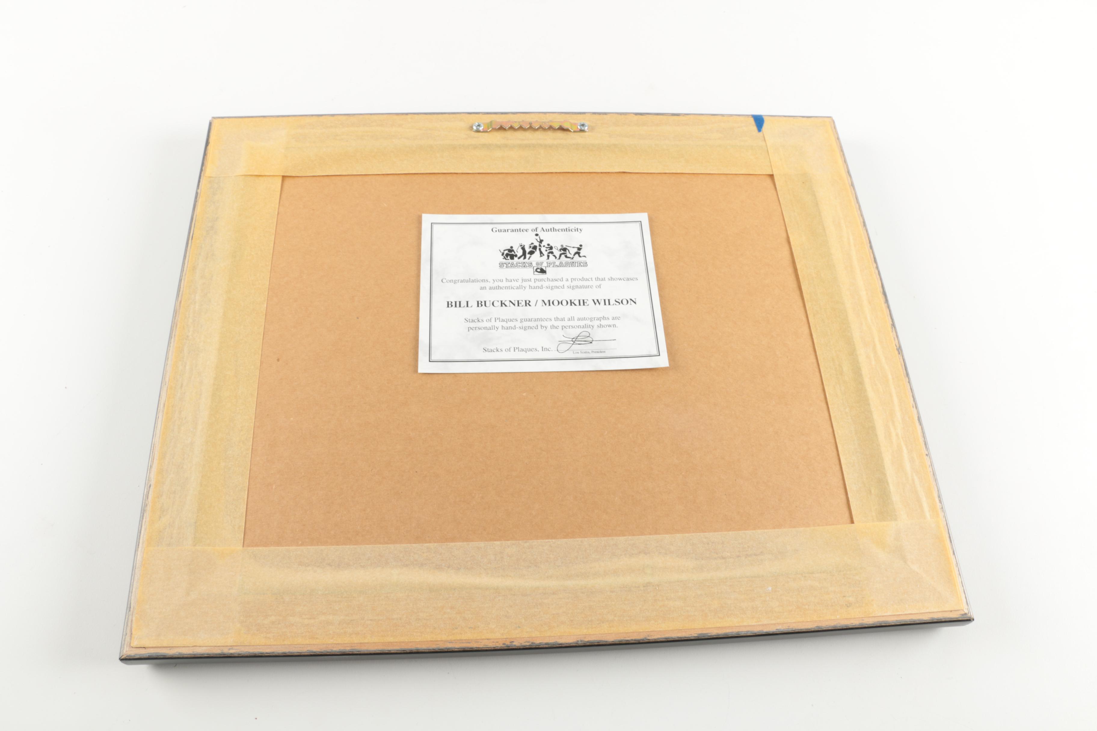 Bill Buckner and Mookie Wilson Signed 1986 World Series Photograph