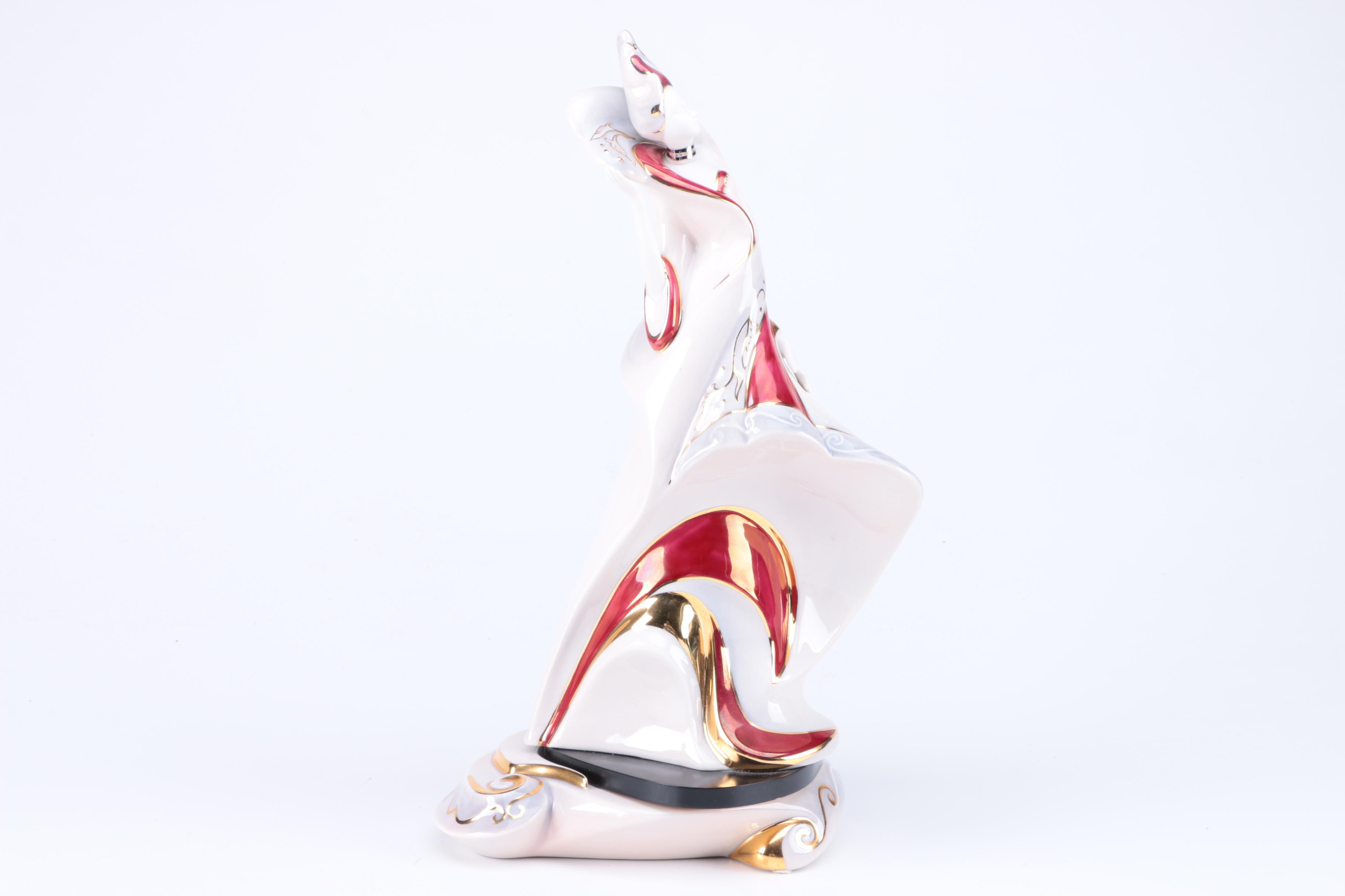 Galos Porcelain Art Deco Style Female Dancer Figurine