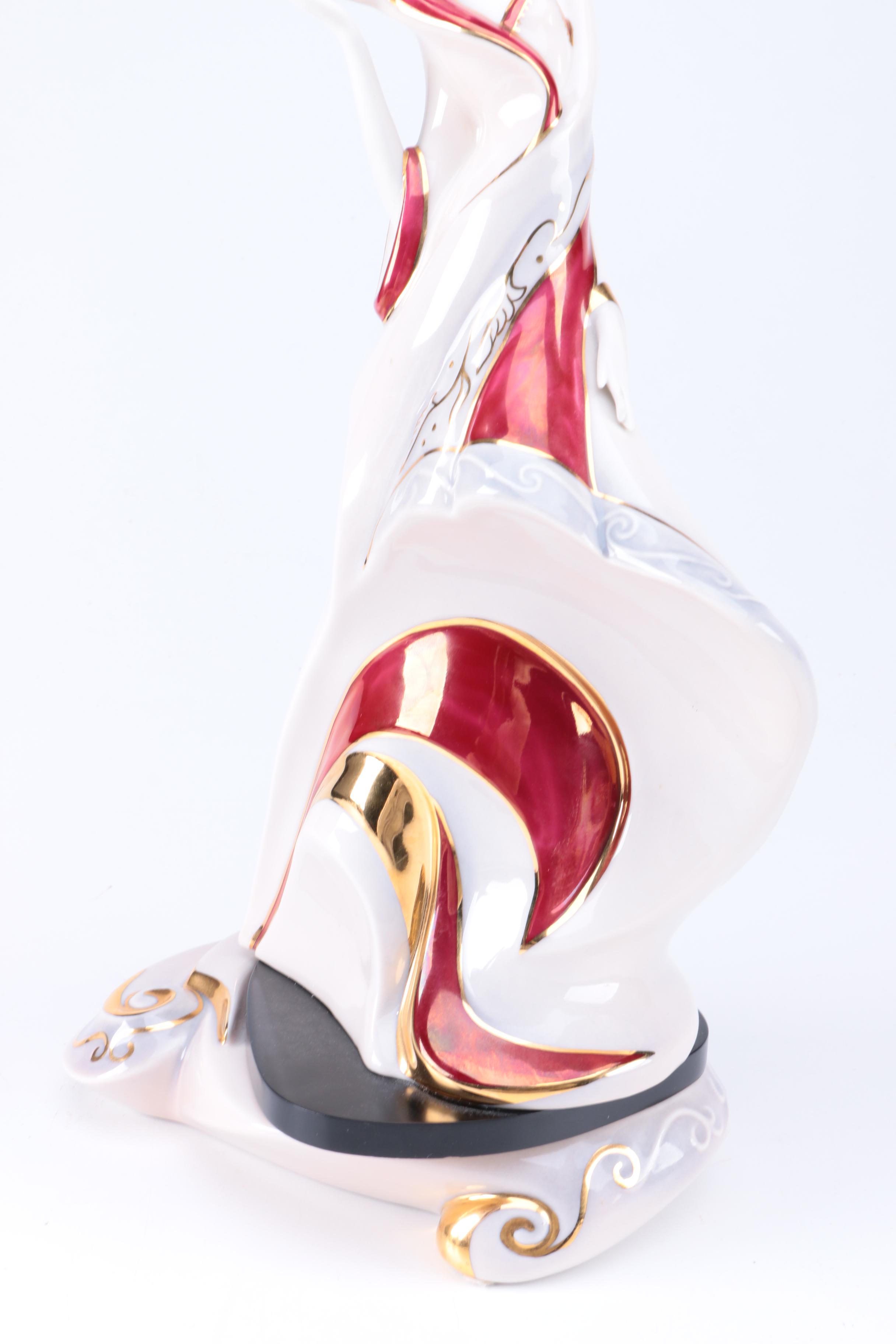 Galos Porcelain Art Deco Style Female Dancer Figurine