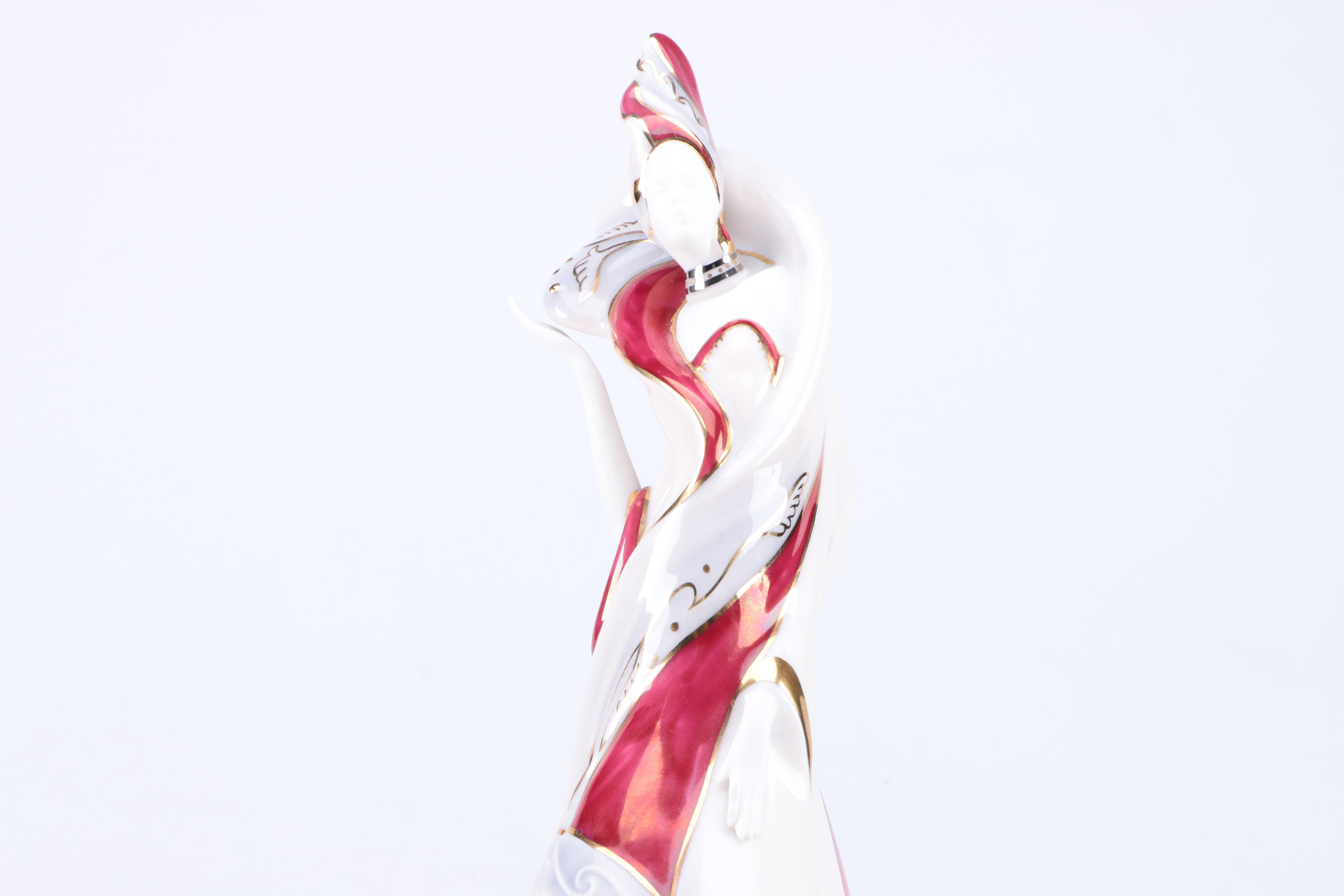 Galos Porcelain Art Deco Style Female Dancer Figurine