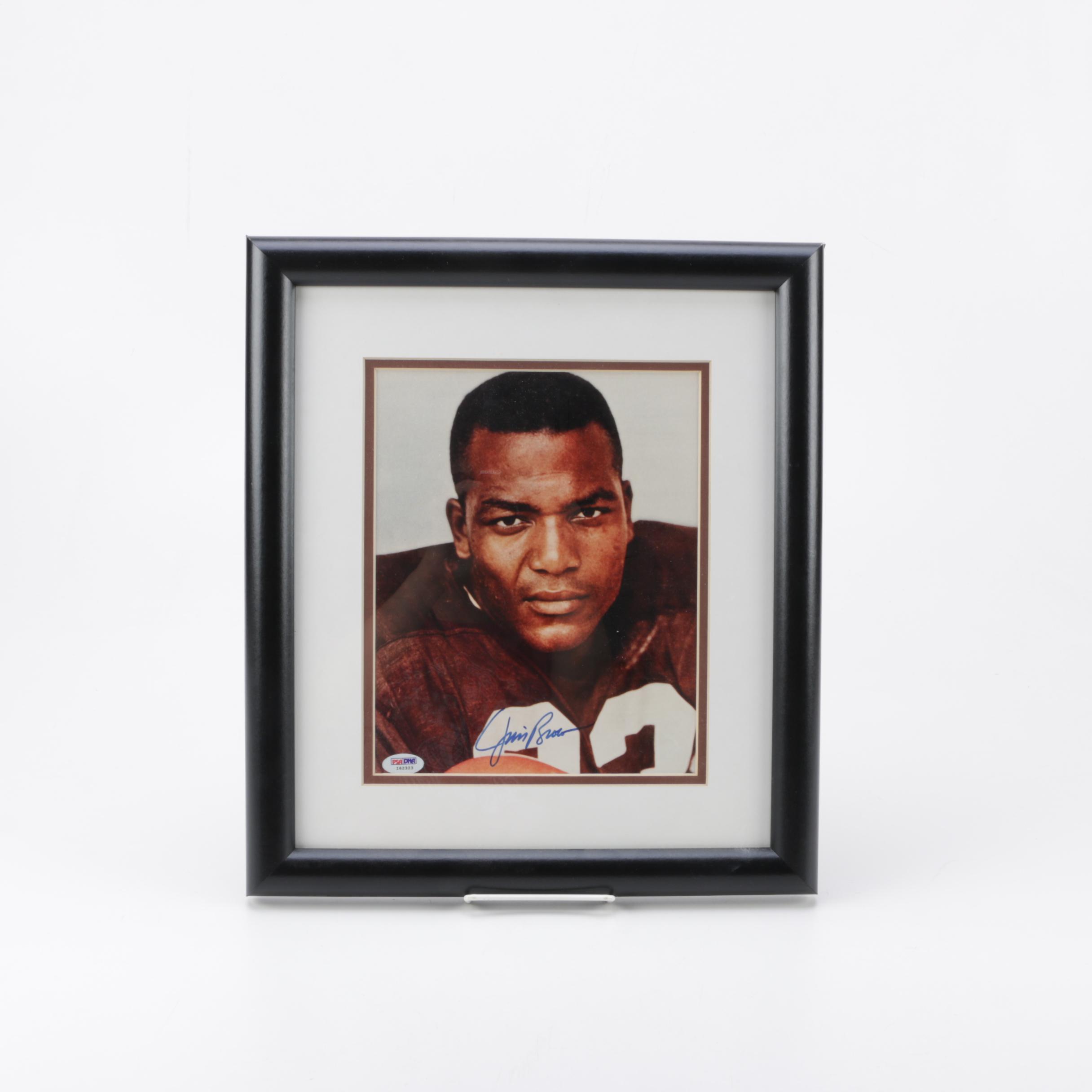 Jim Brown Autographed Print with COA
