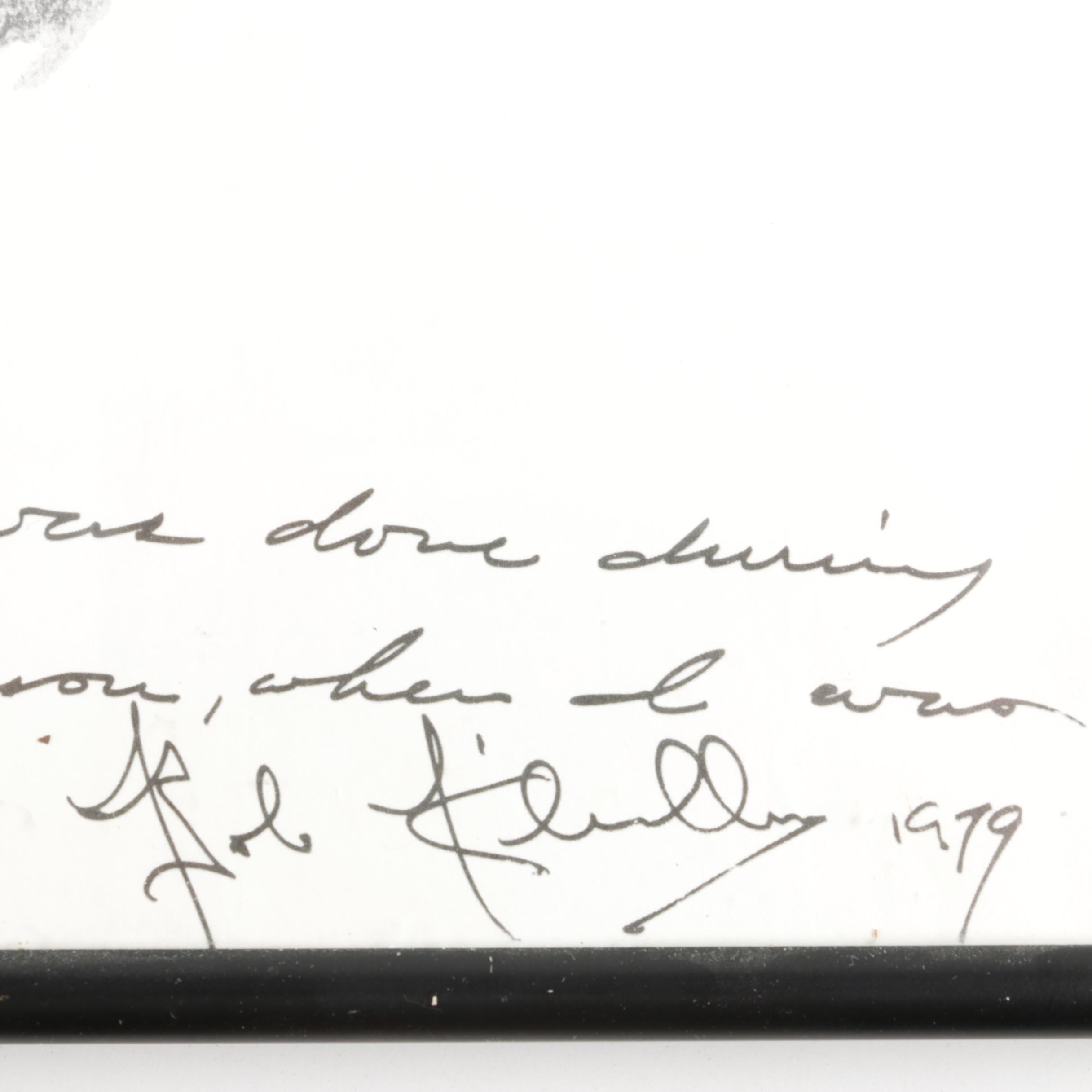 Print After Autographed Bob Kilcullen Drawing of George Halas