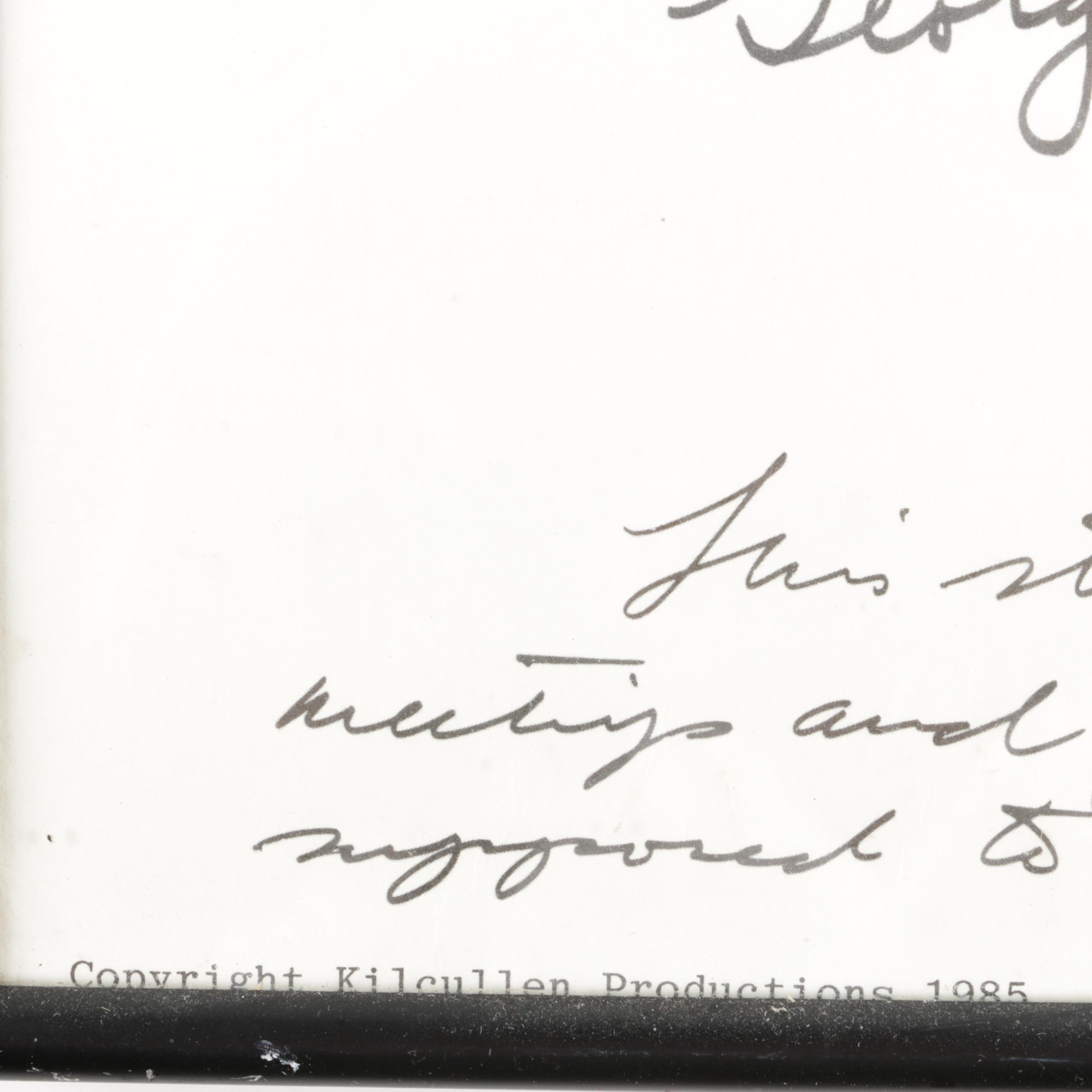 Print After Autographed Bob Kilcullen Drawing of George Halas