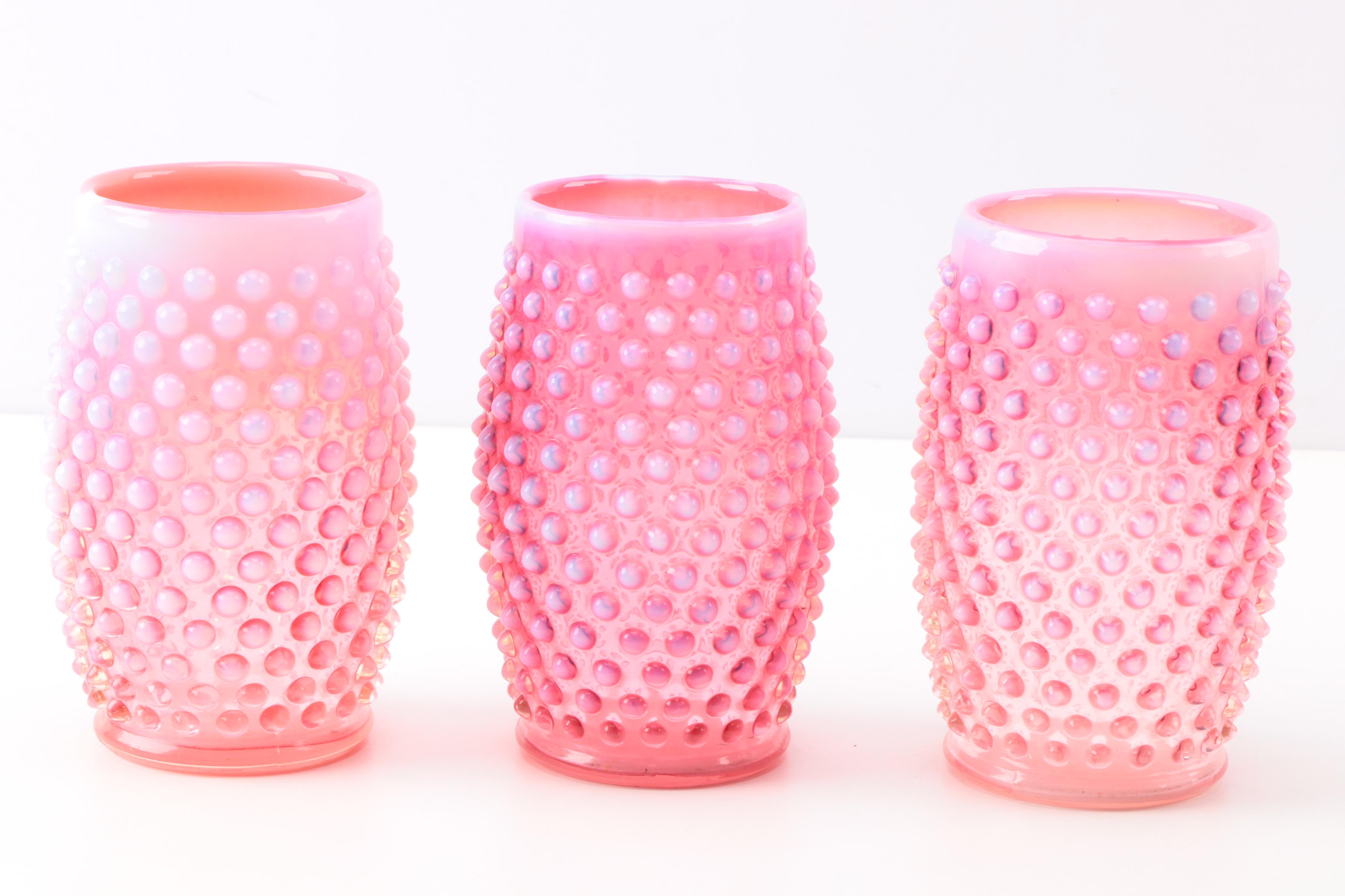 Vintage Fenton Glass Hobnail Decor