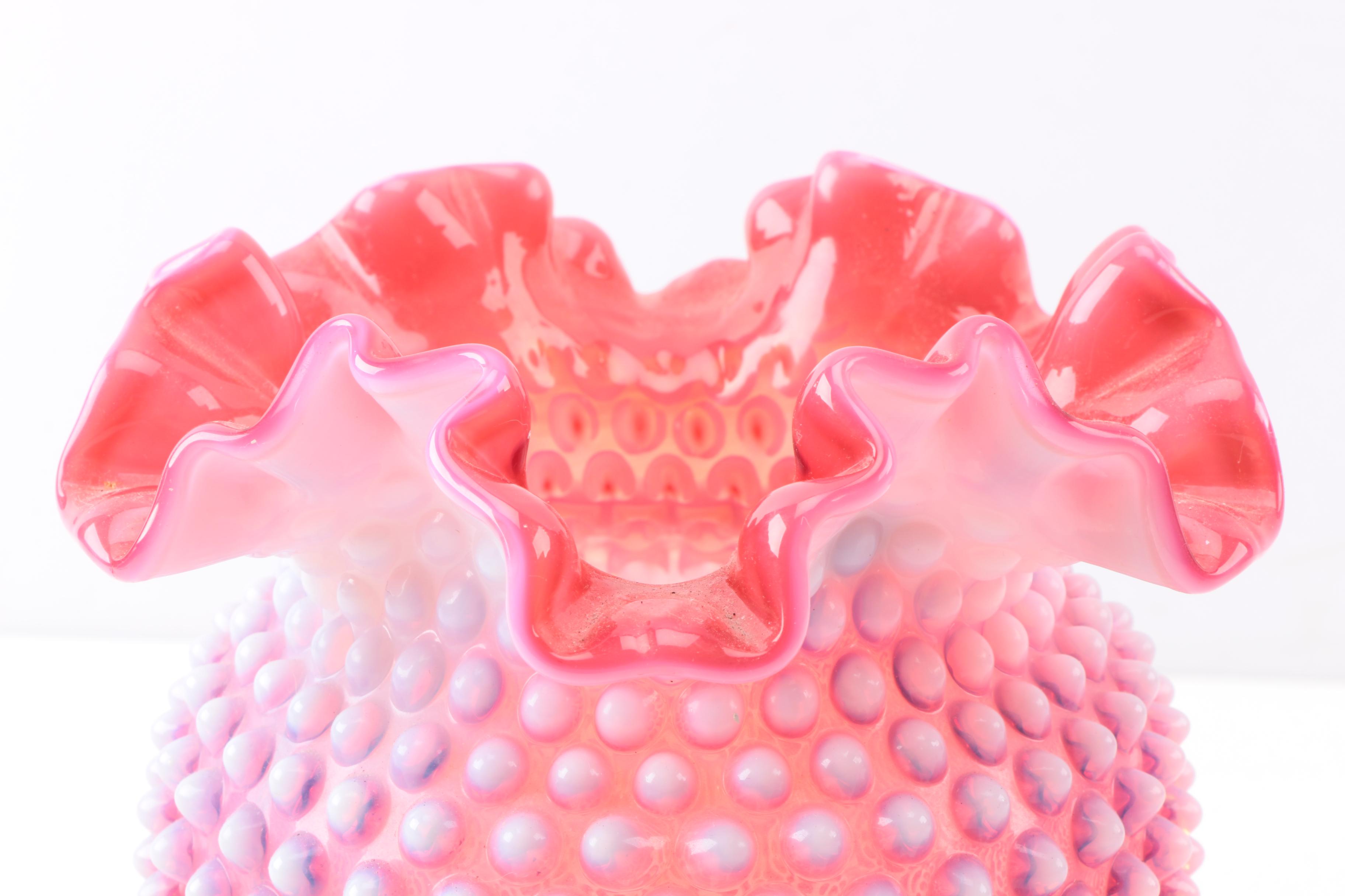 Vintage Fenton Glass Hobnail Decor